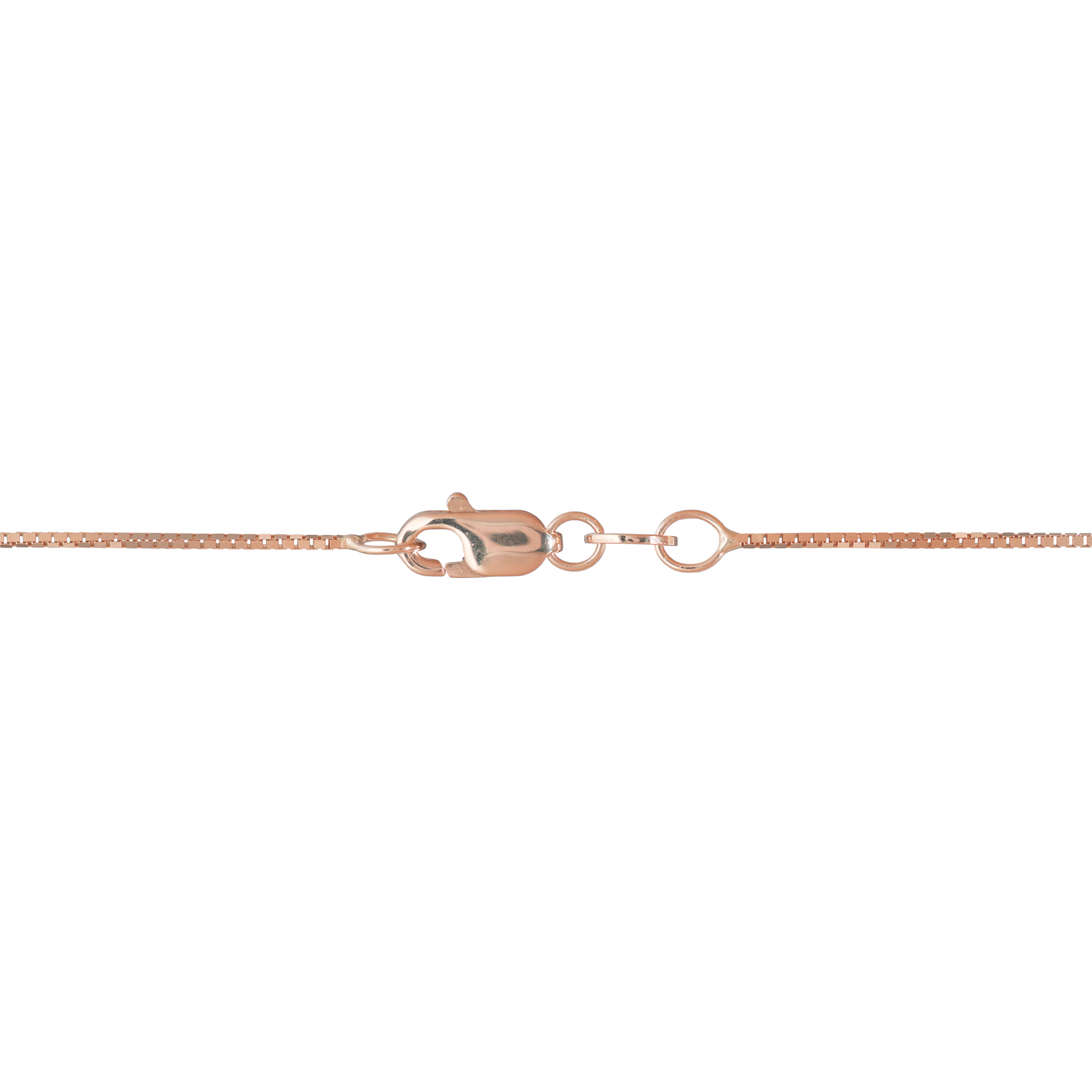 18" Plumeria Pendant Necklace in Rose Gold with Diamond - 14mm