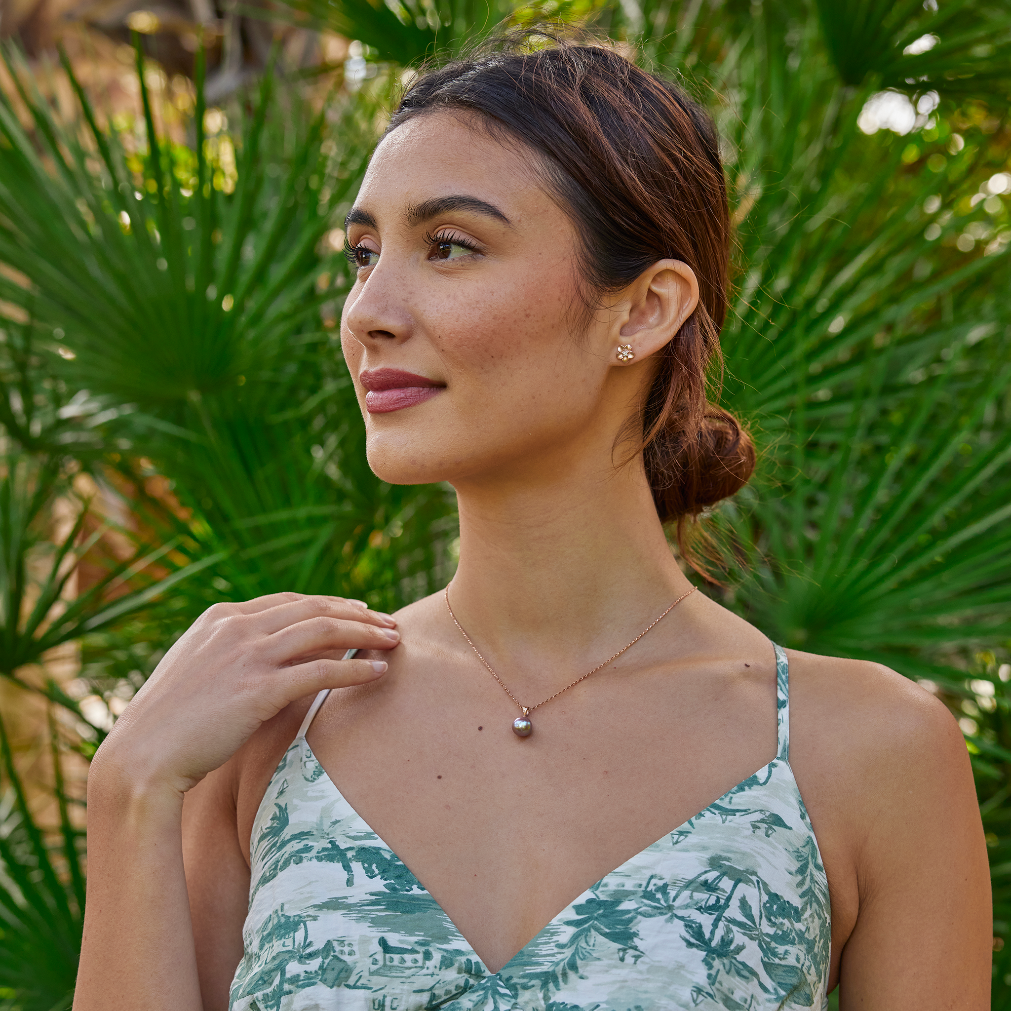 Freshwater Pearl Pendant in Rose Gold - 9-10mm