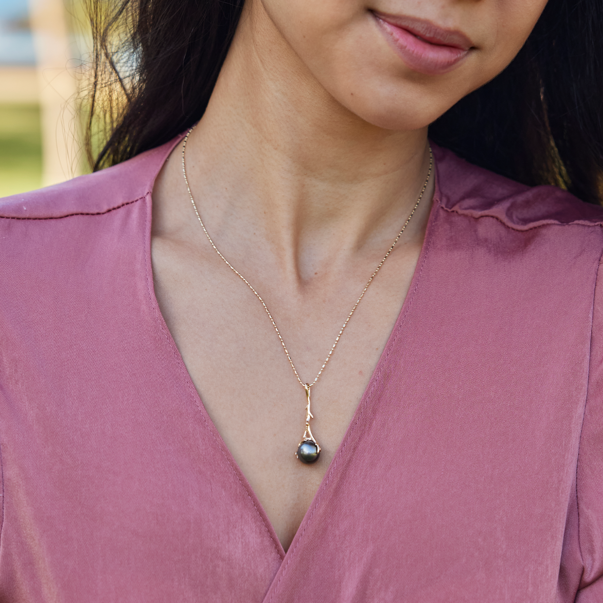 Heritage Tahitian Pearl Pendant in Gold - 33mm