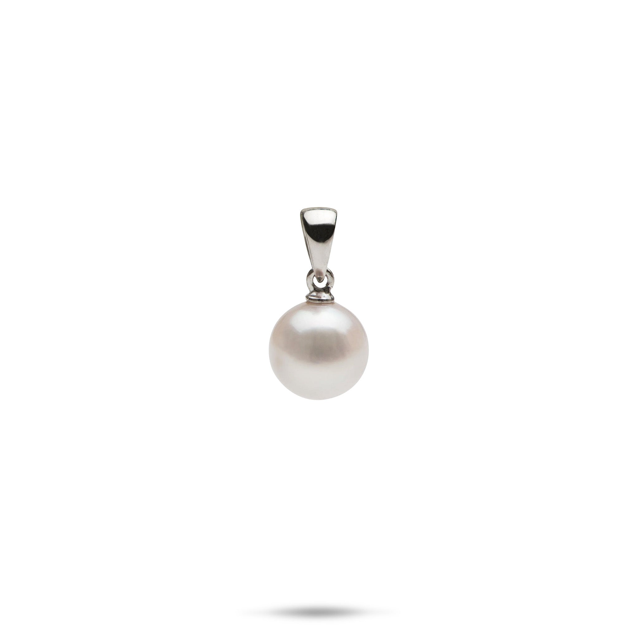 Akoya Pearl Pendant in White Gold - 8mm
