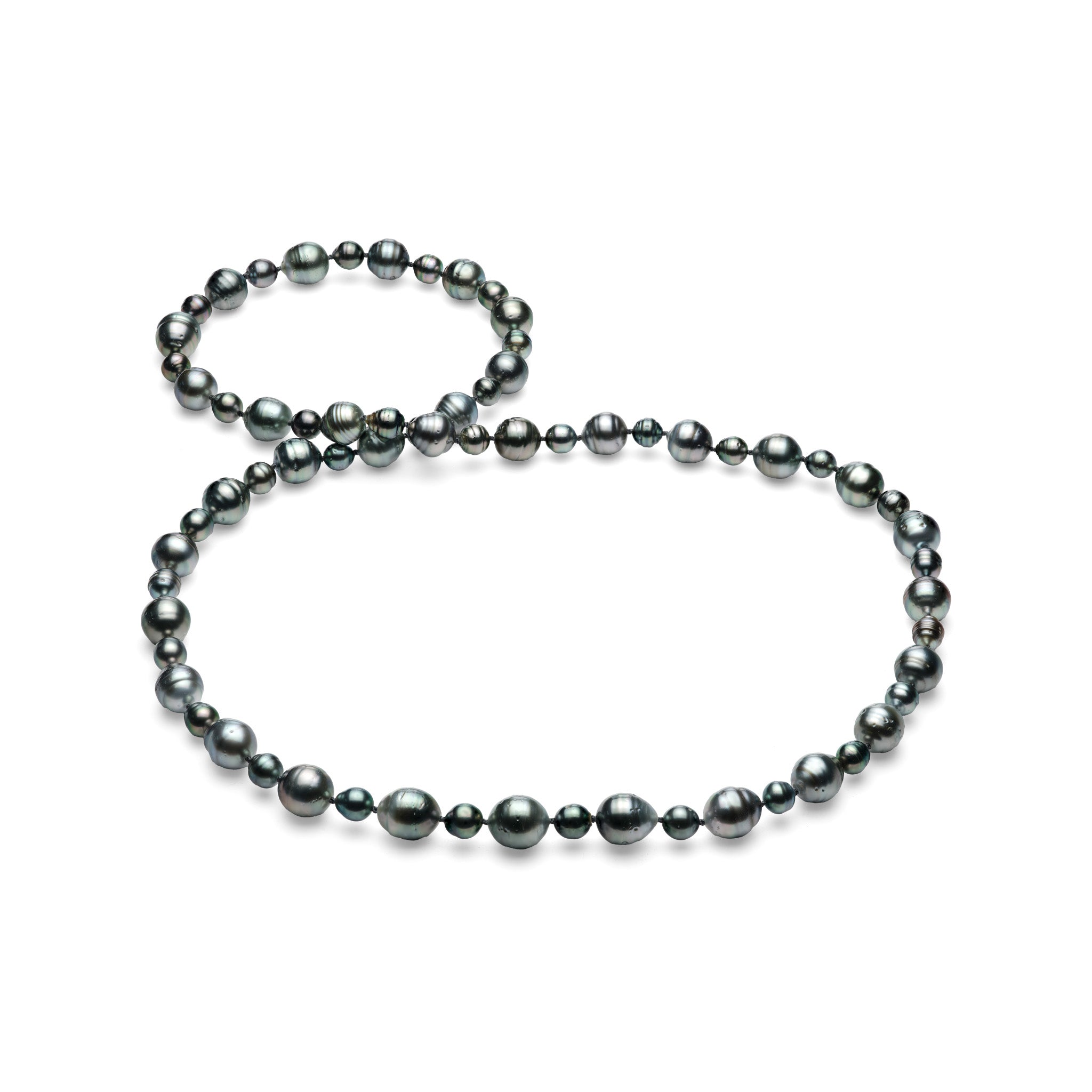 31-32" Tahitian Black Pearl Strand - 6-12mm