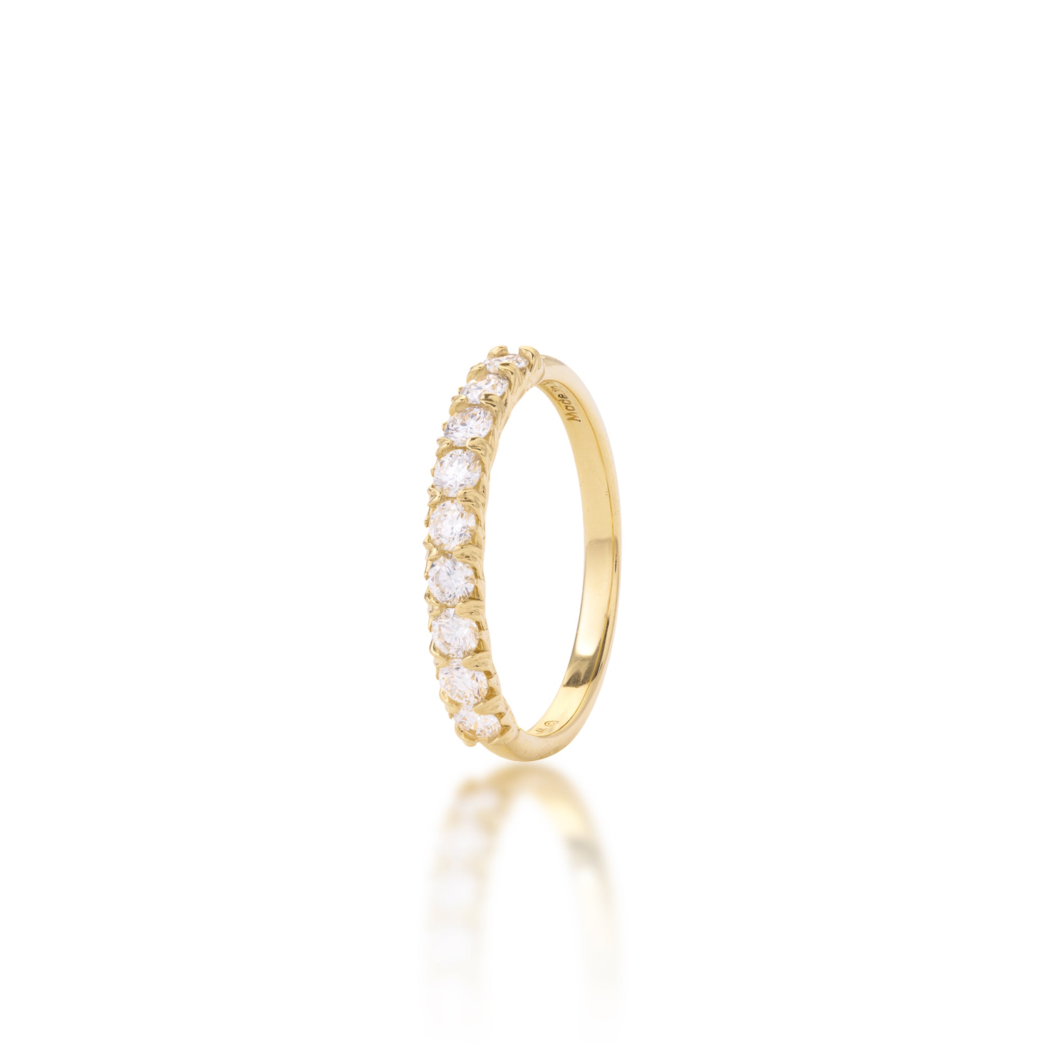 Hidden Hawaiʻi Maile Anniversary Ring in Gold with Lab Grown Diamonds - 3mm