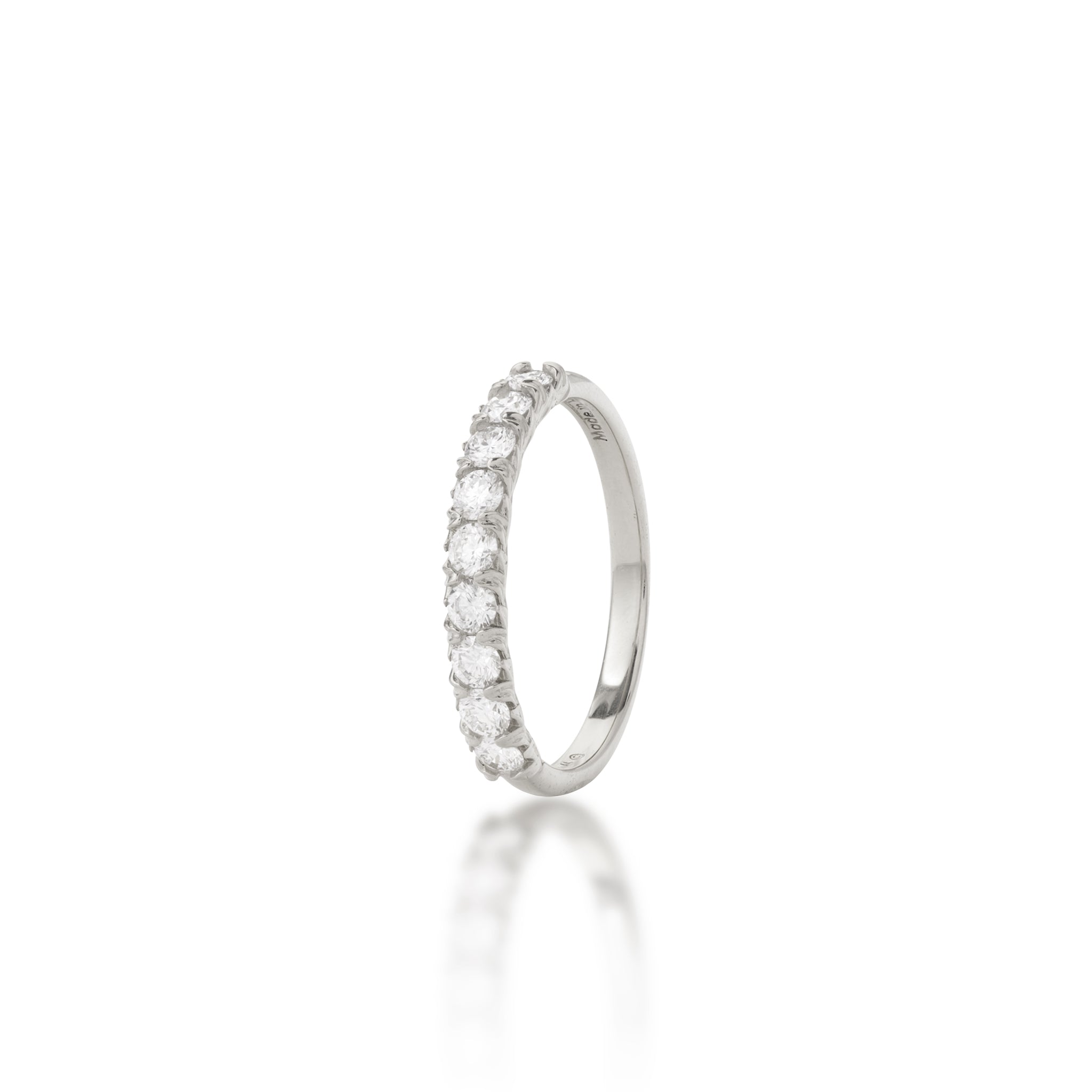 Hidden Hawaiʻi Maile Anniversary Ring in White Gold with Lab Grown Diamonds - 3mm