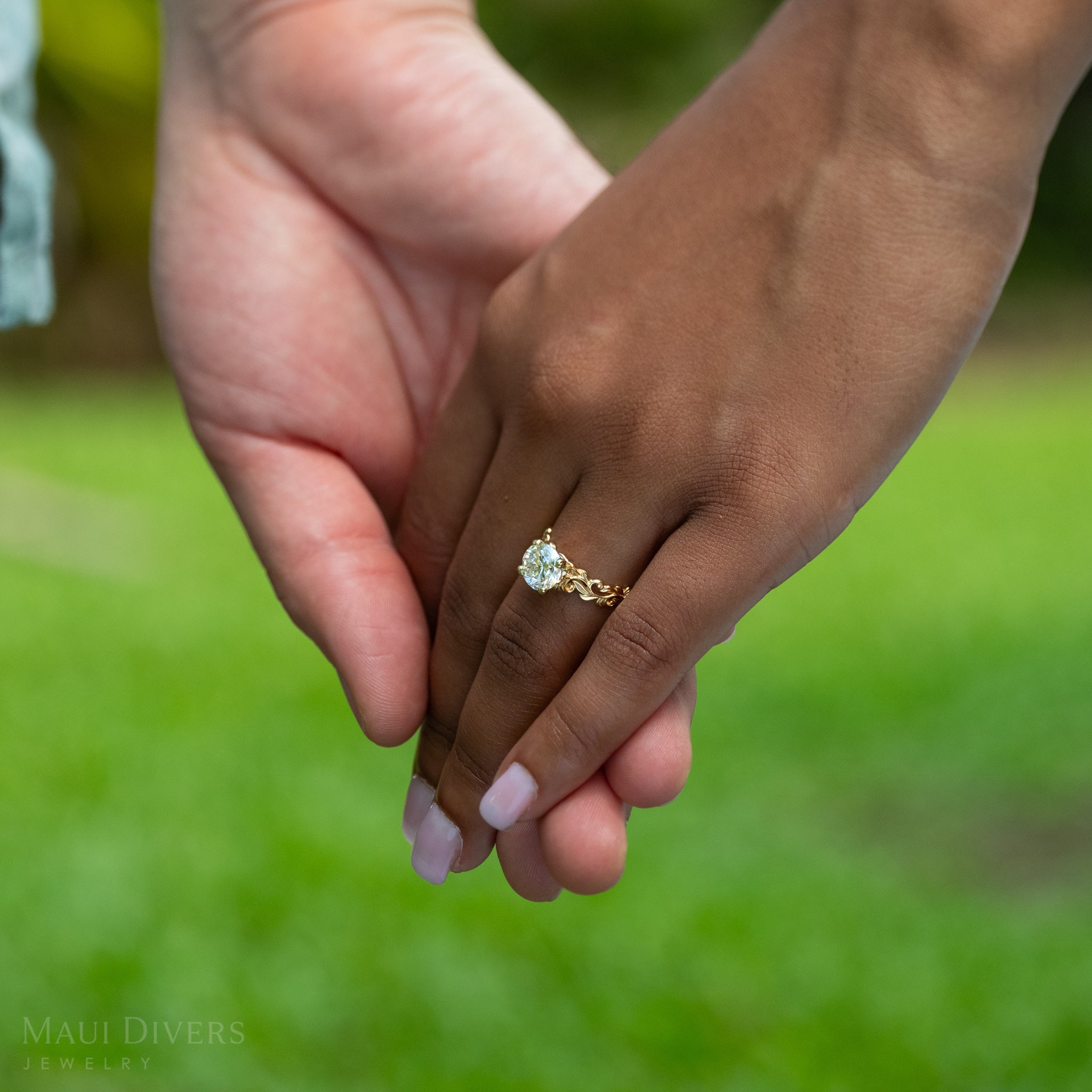 Living Heirloom Solitaire Lab Grown Diamond Engagement Ring in Gold