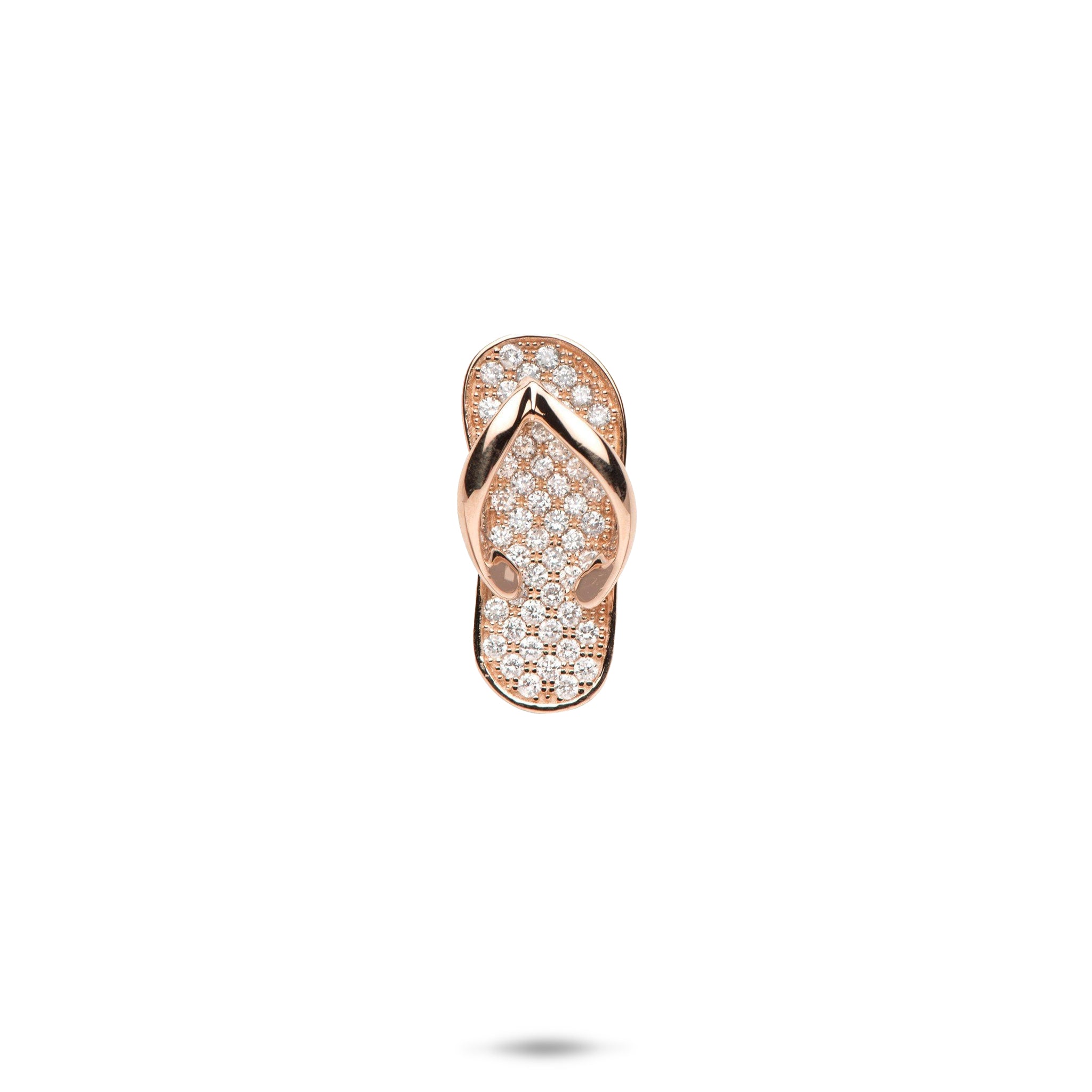 Slipper Pendant in Rose Gold with Diamonds - 18mm