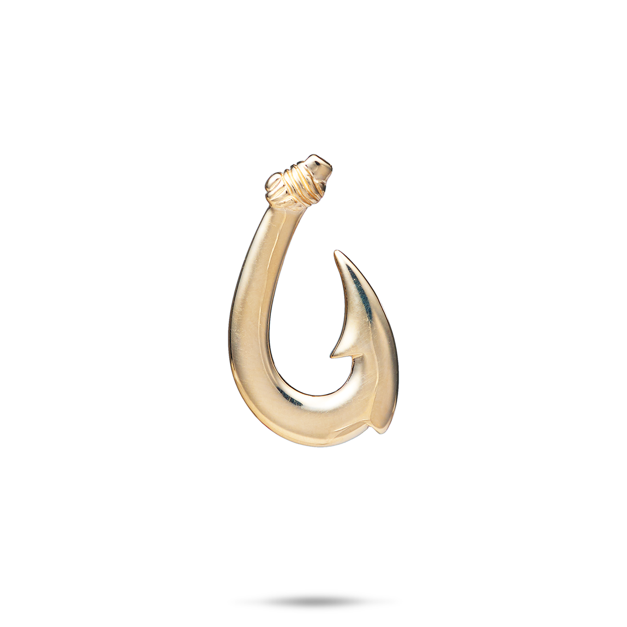 Fish Hook Pendant in Gold - 24mm