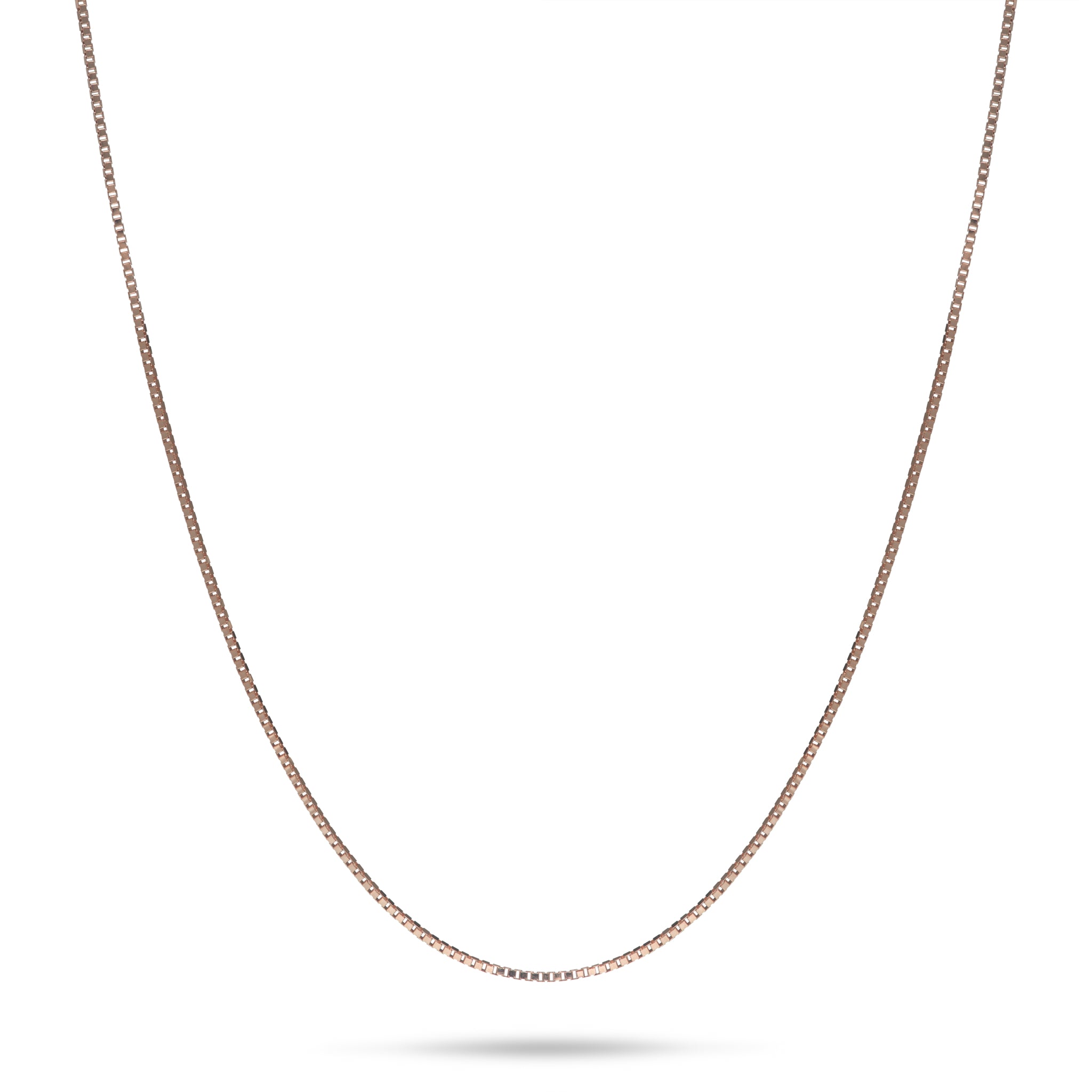 0.45mm Box Chain in 10k Rose Gold