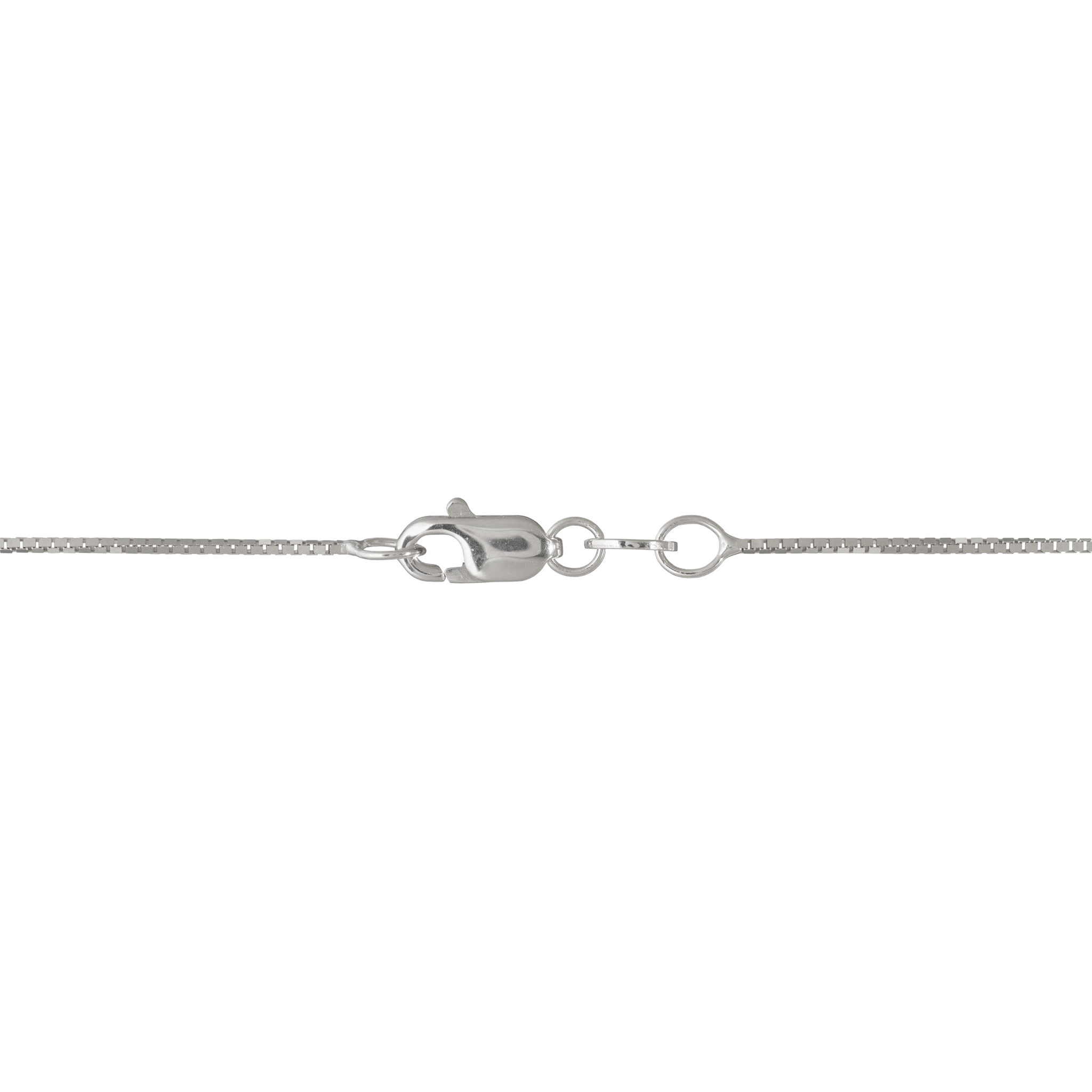 0.8mm Venetian Box Chain in White Gold