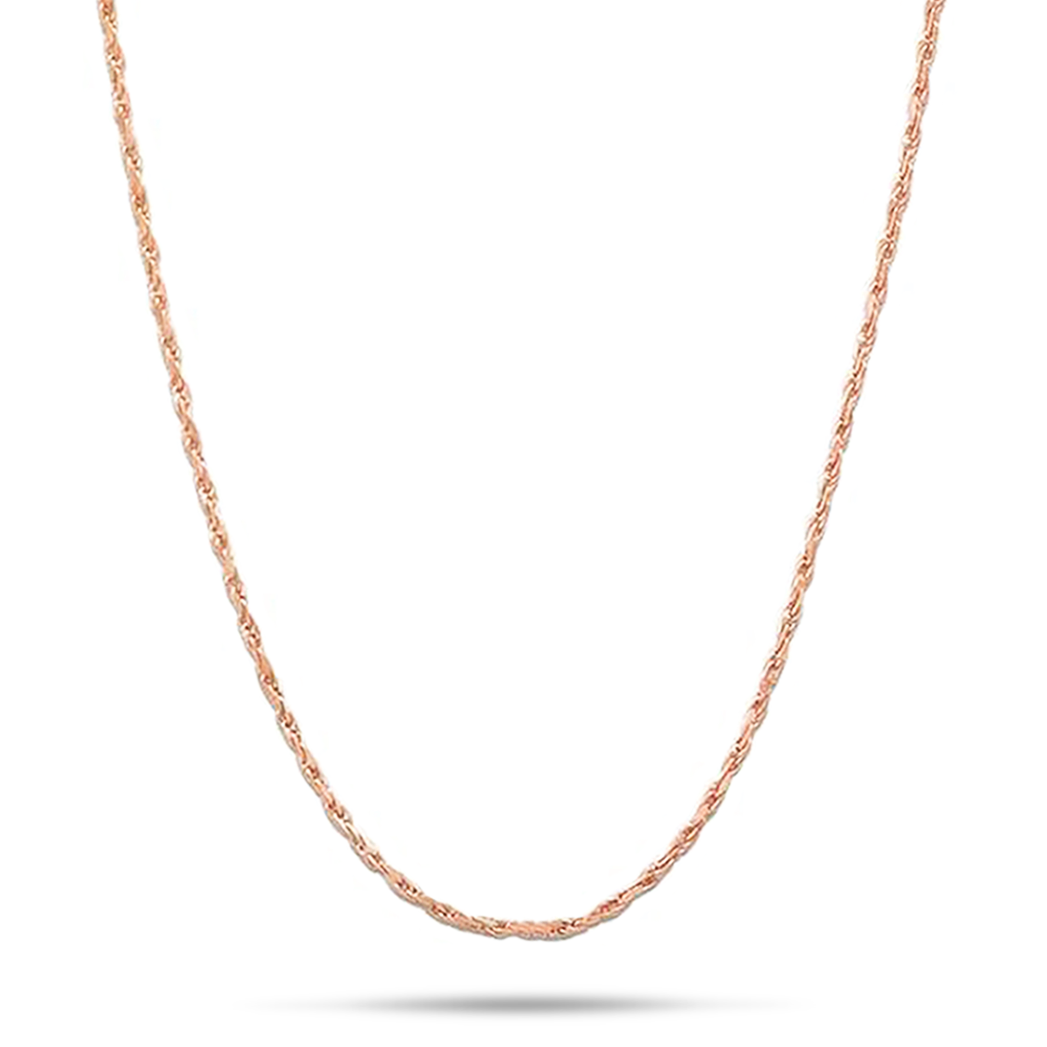18" 1.0mm Flex Rope Chain in Rose Gold