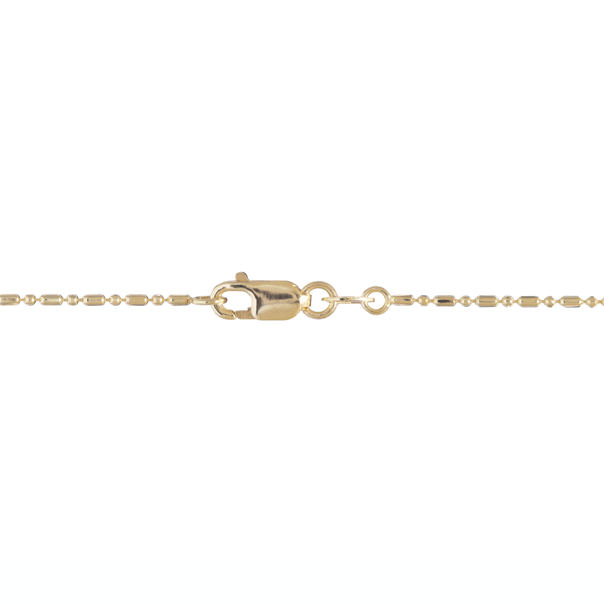 18" 1.0mm Bar Ball Chain in Gold