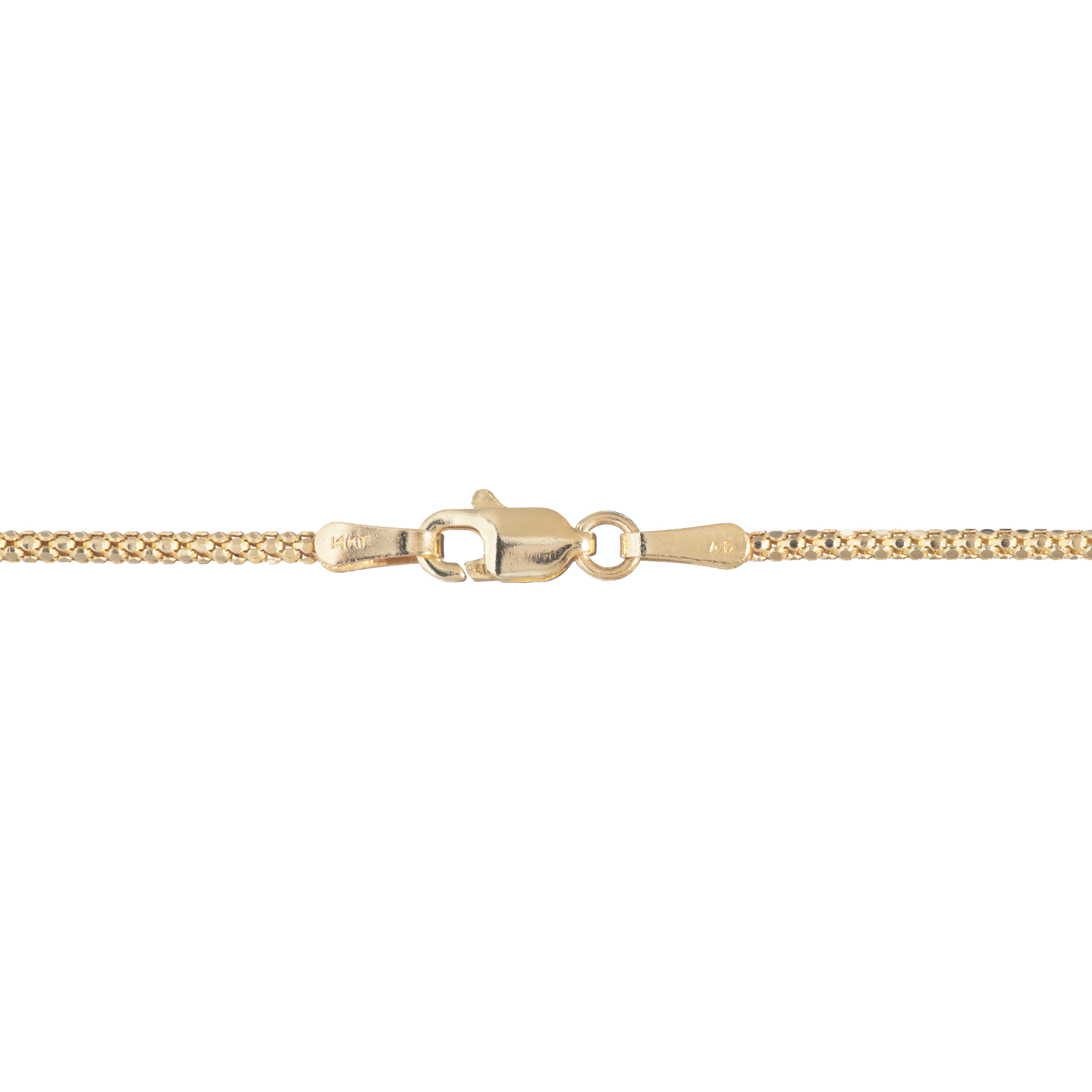 18" 1.6mm Popcorn Chain in Gold