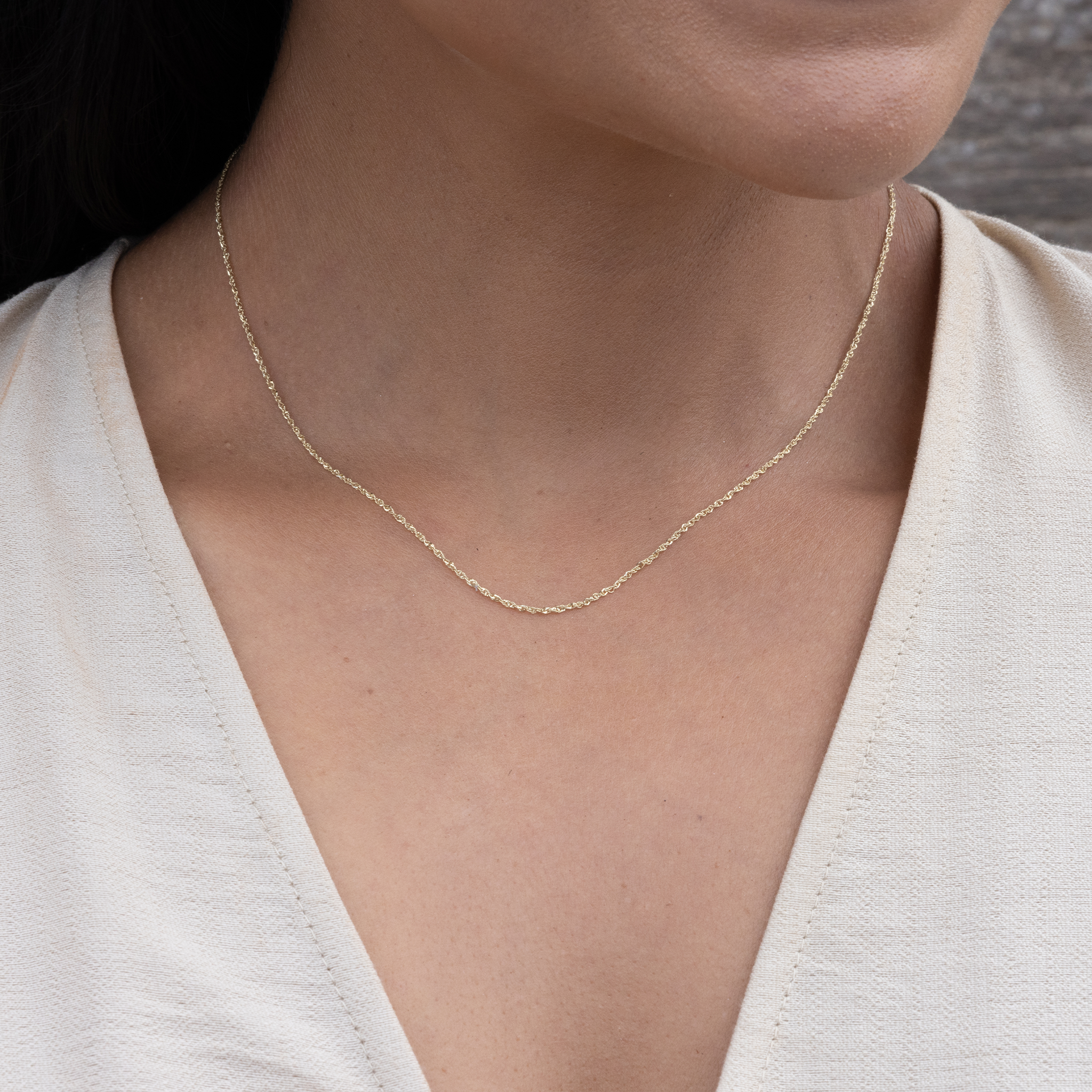 0.8mm Baby Rope Chain in Gold