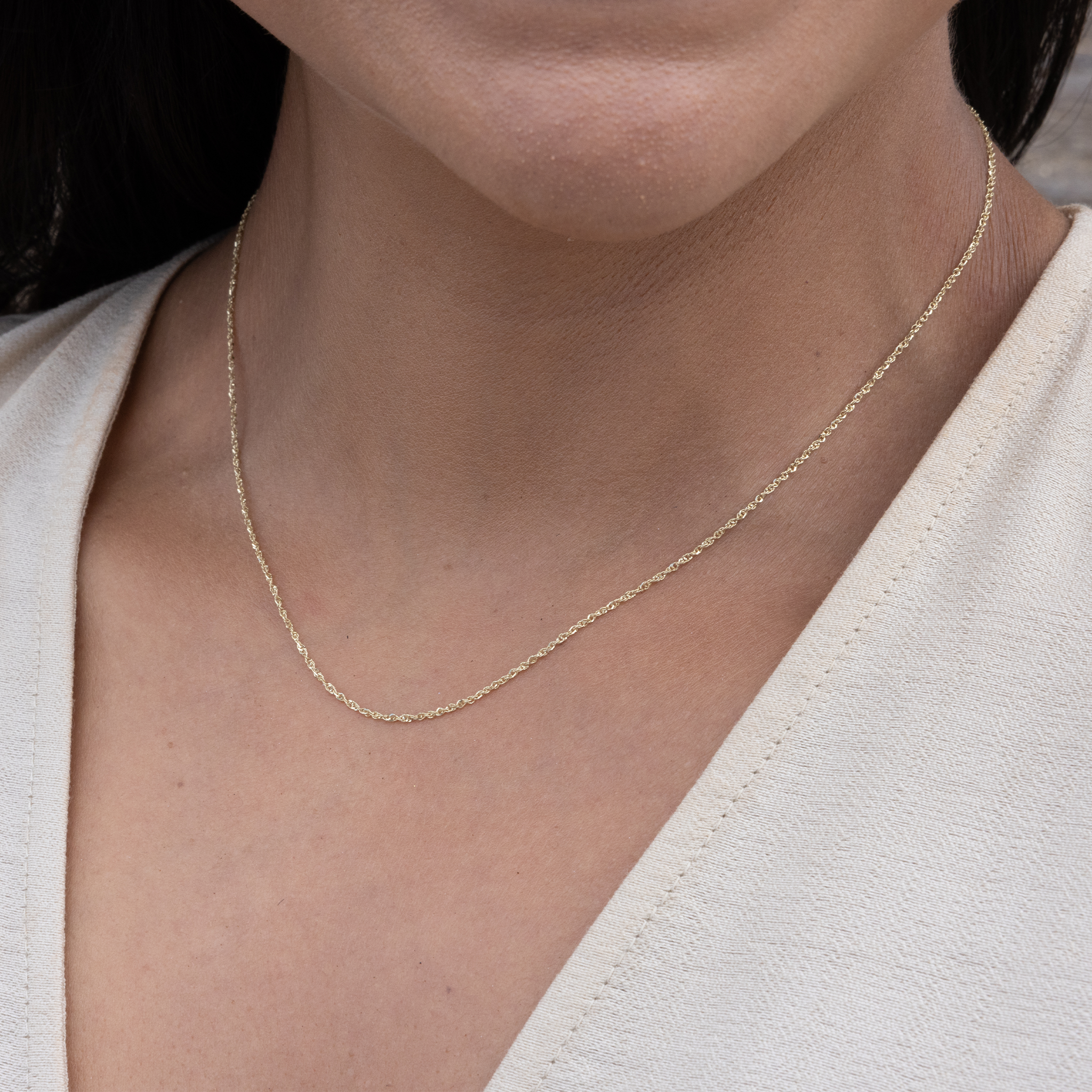 0.8mm Baby Rope Chain in Gold