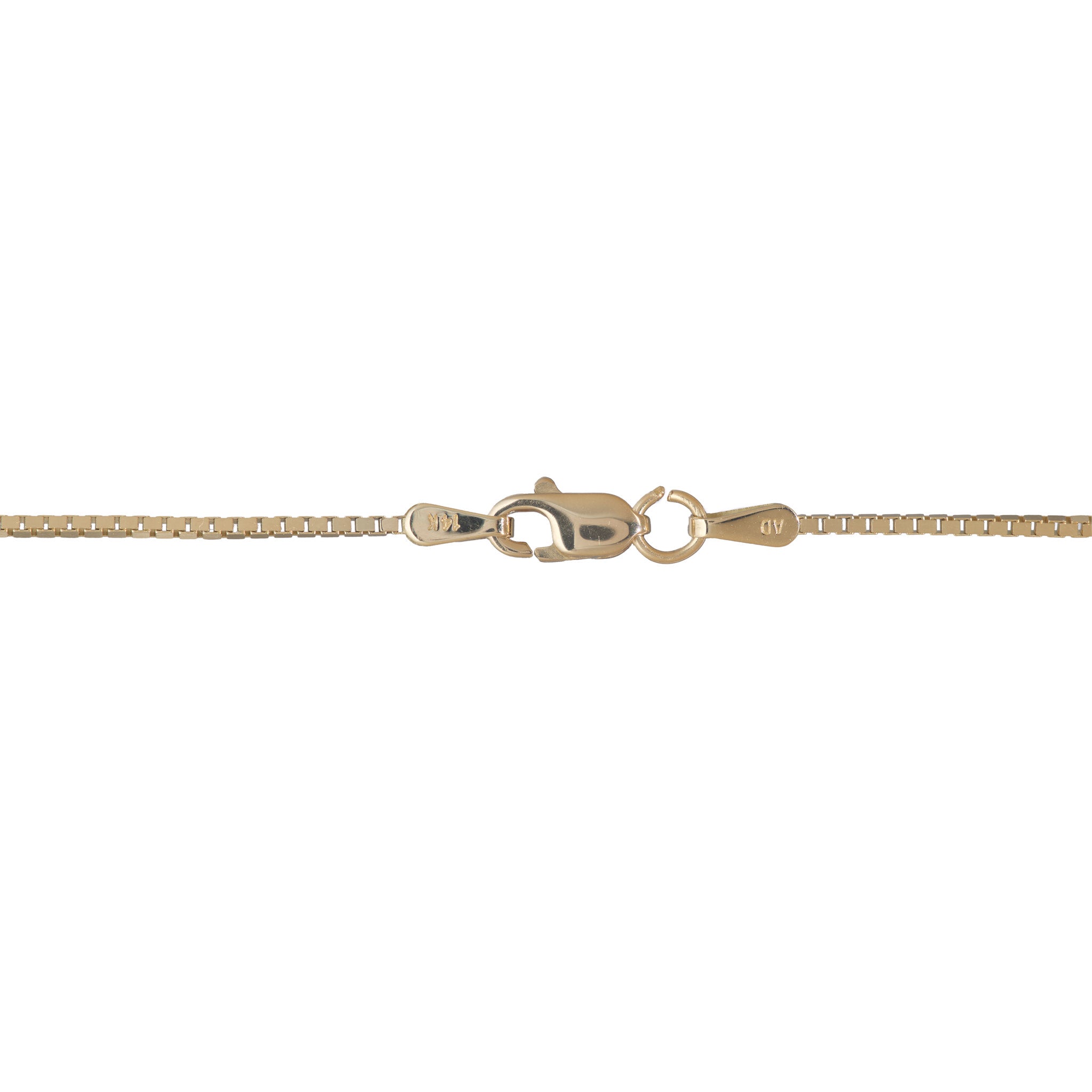 18" 1.0mm Box Chain in Gold