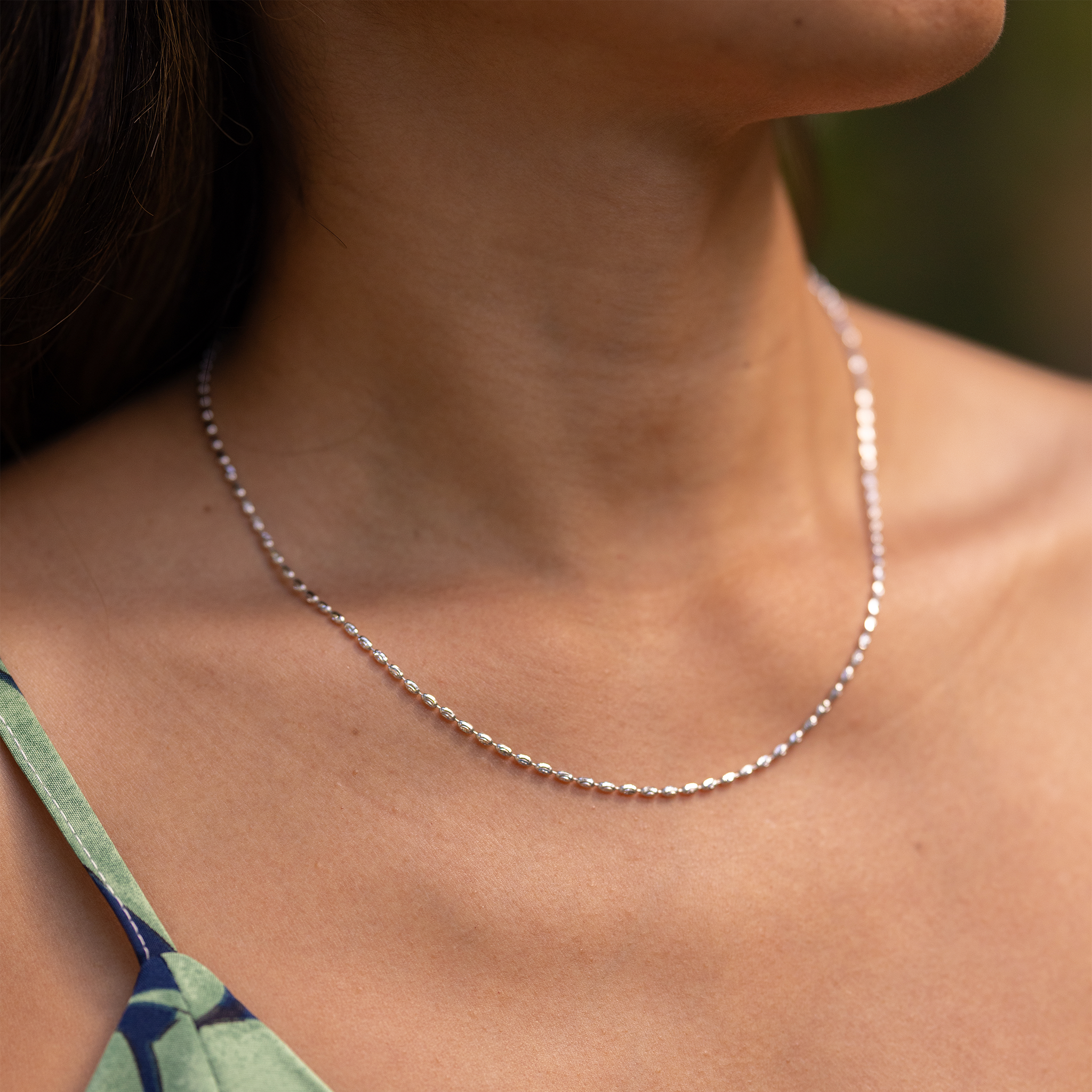 1.8mm Ovalina Chain in White Gold