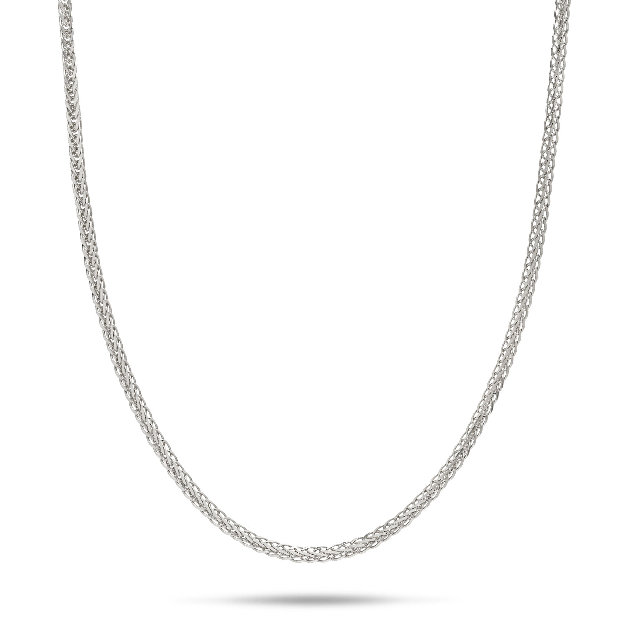 24" Adjustable 1.4mm Espiga Chain in White Gold