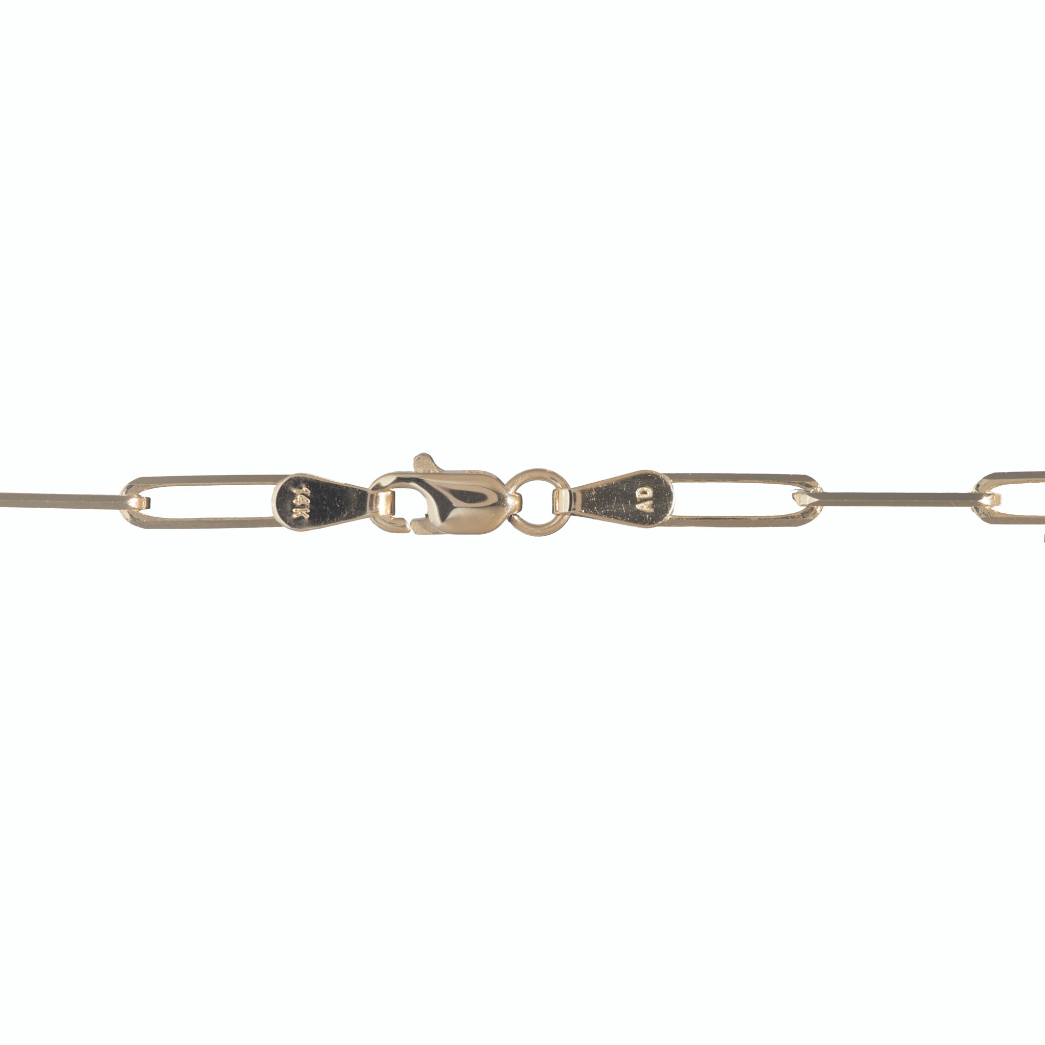 2.7mm Paperclip Chain in Gold