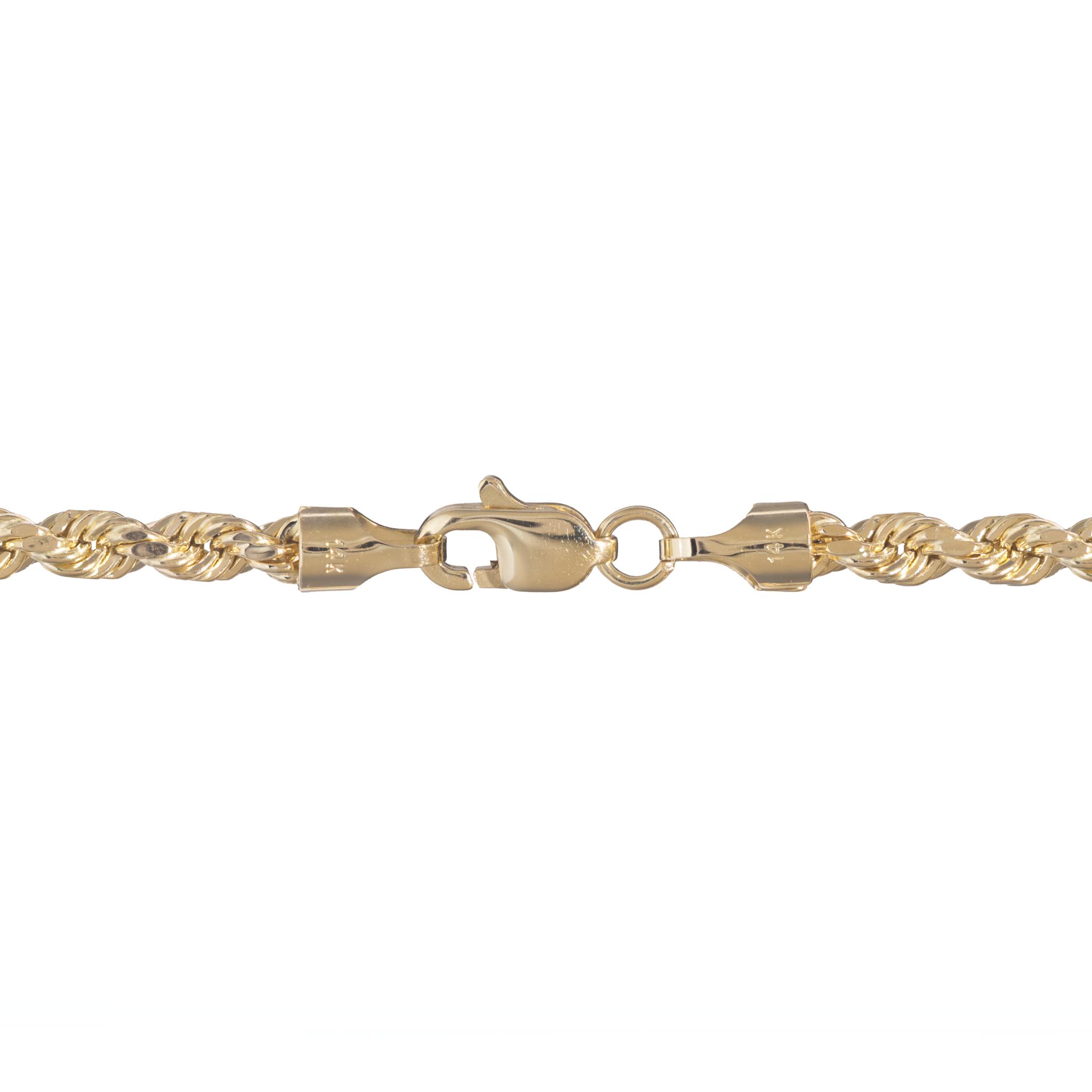 3.5mm Hollow Rope Chain in Gold