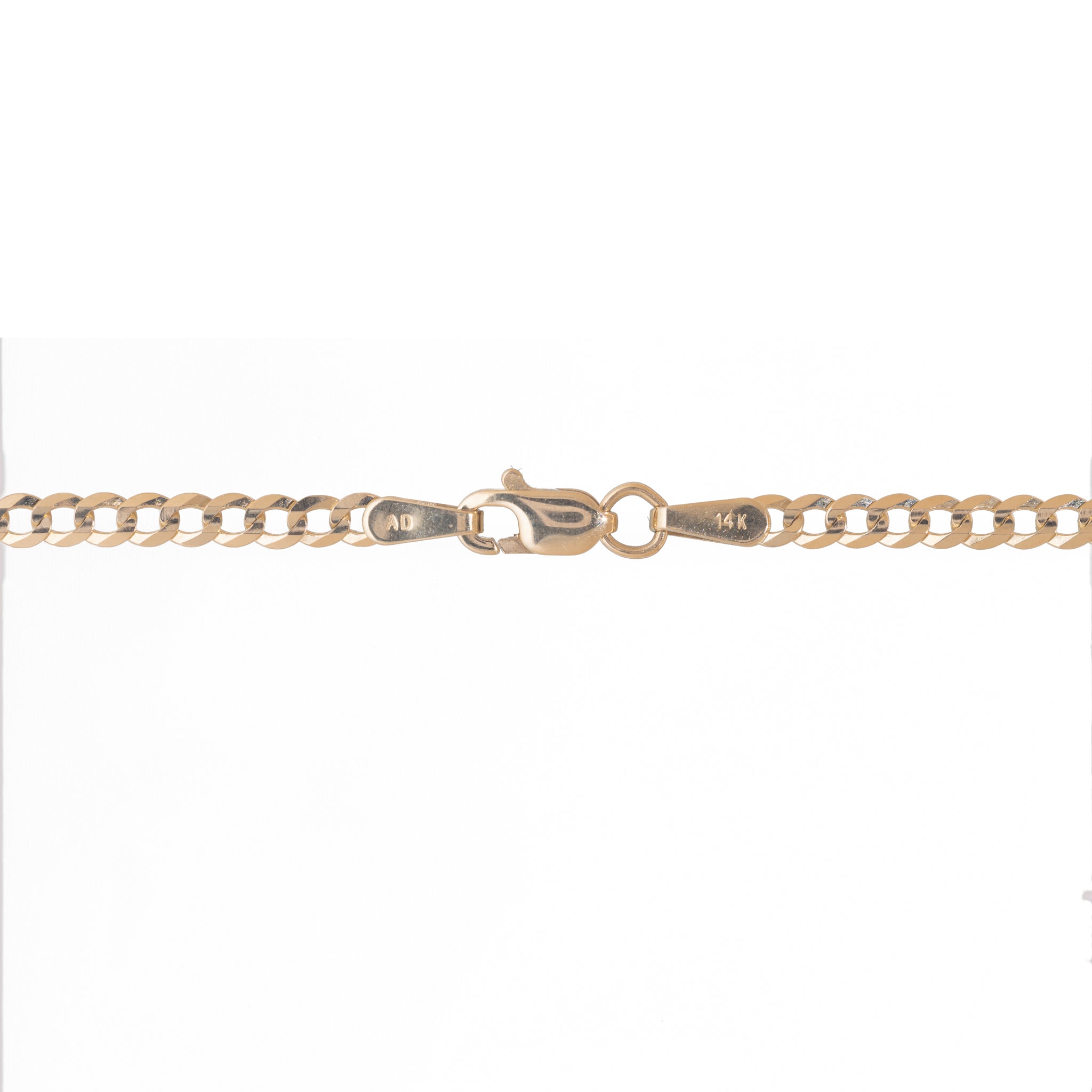 2.5mm Curb Chain in Gold