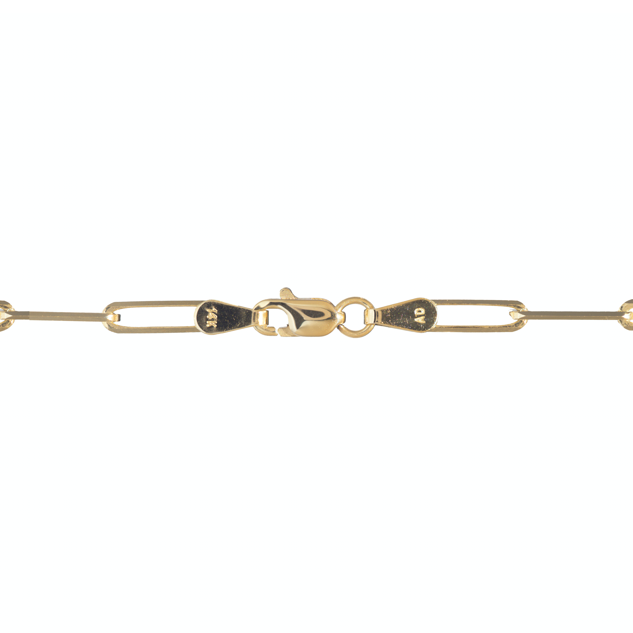 2.7mm Paperclip Chain in Gold