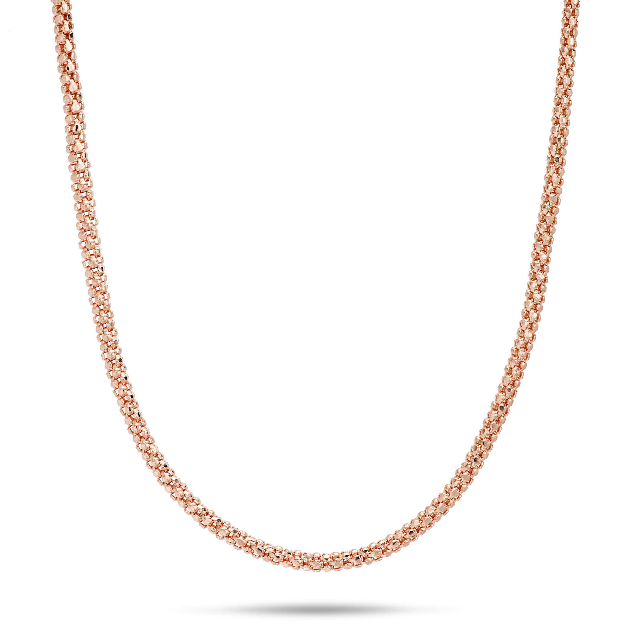 1.6mm Popcorn Chain in Rose Gold