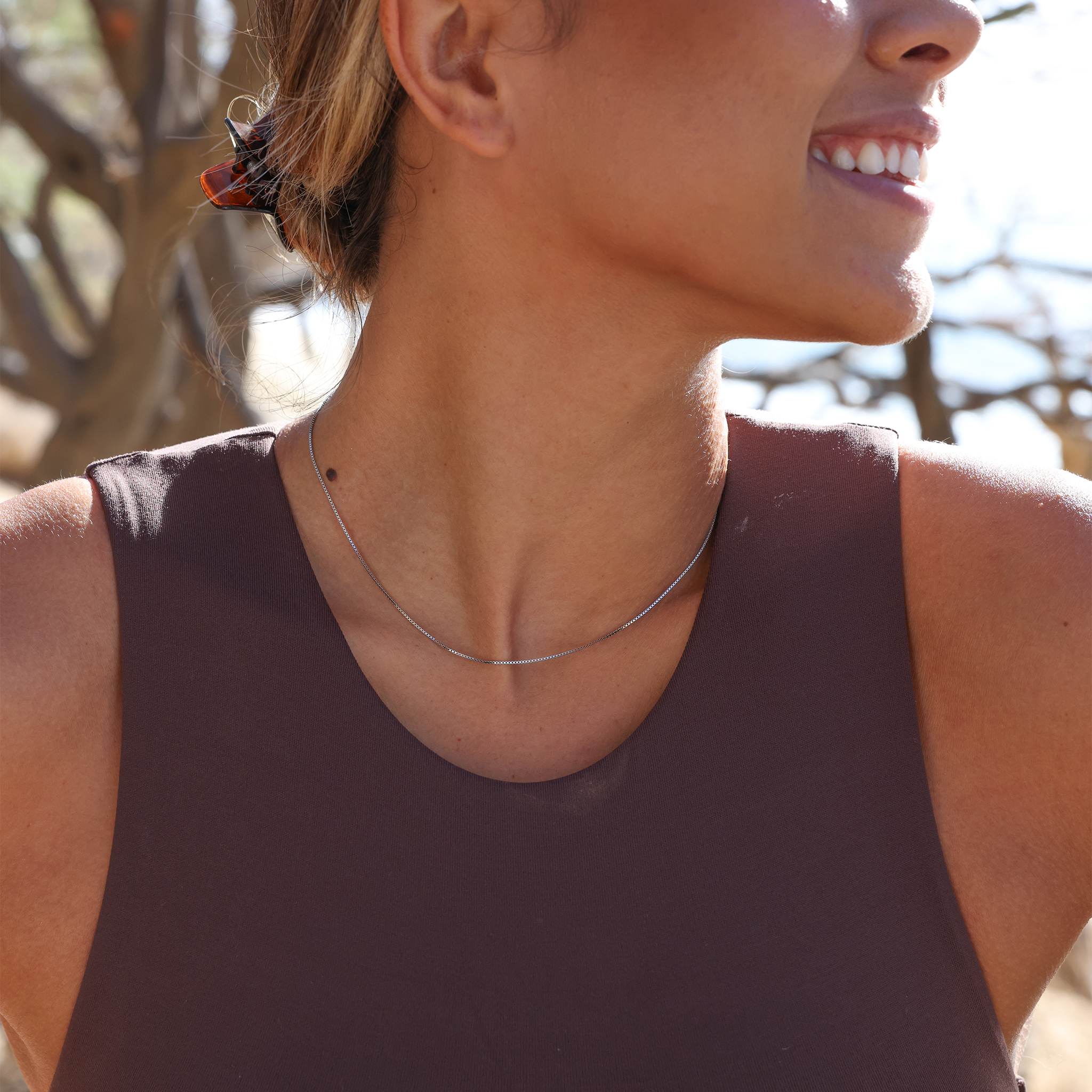 1.0mm Box Chain in Sterling Silver