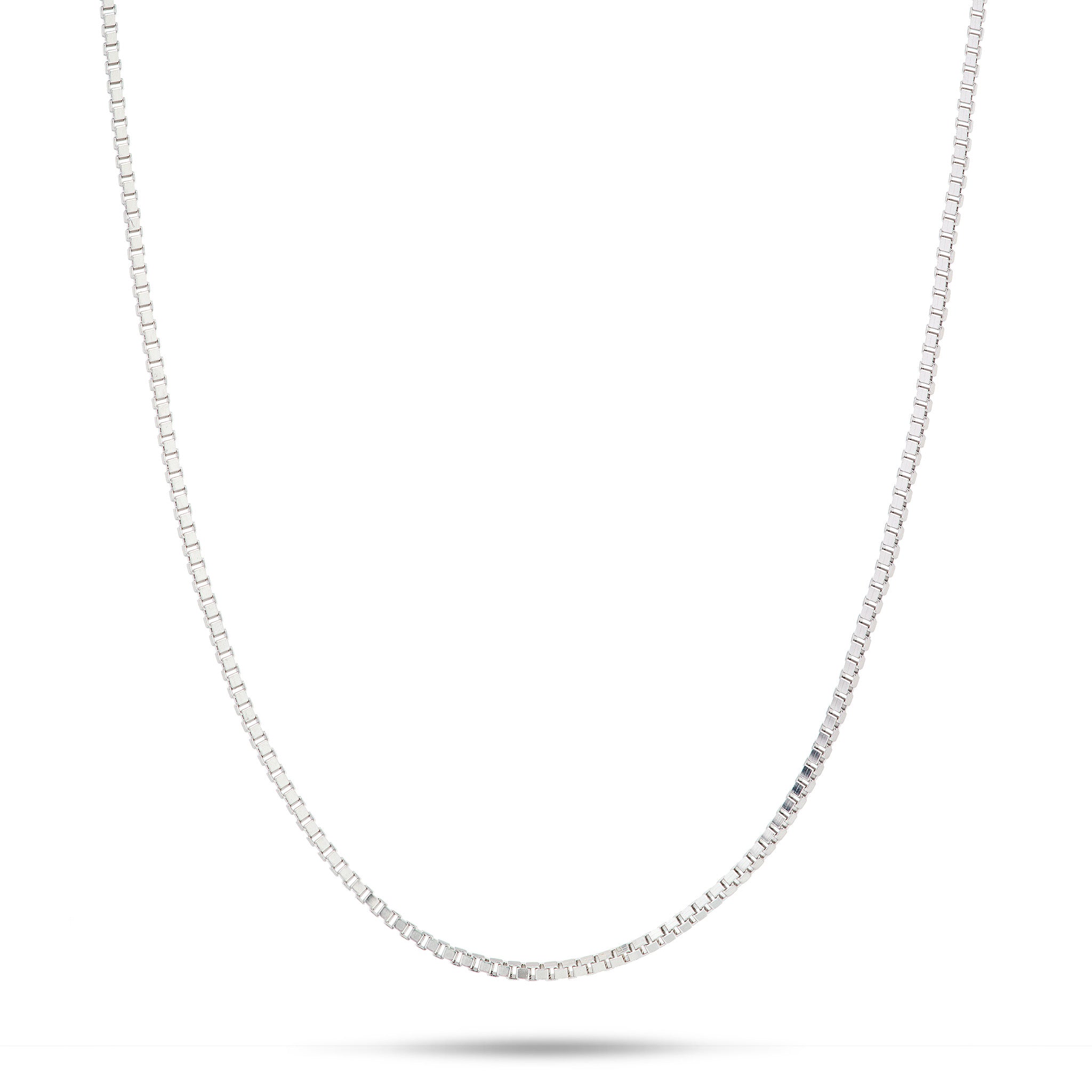 24" Adjustable 1.0mm Box Chain in Sterling Silver