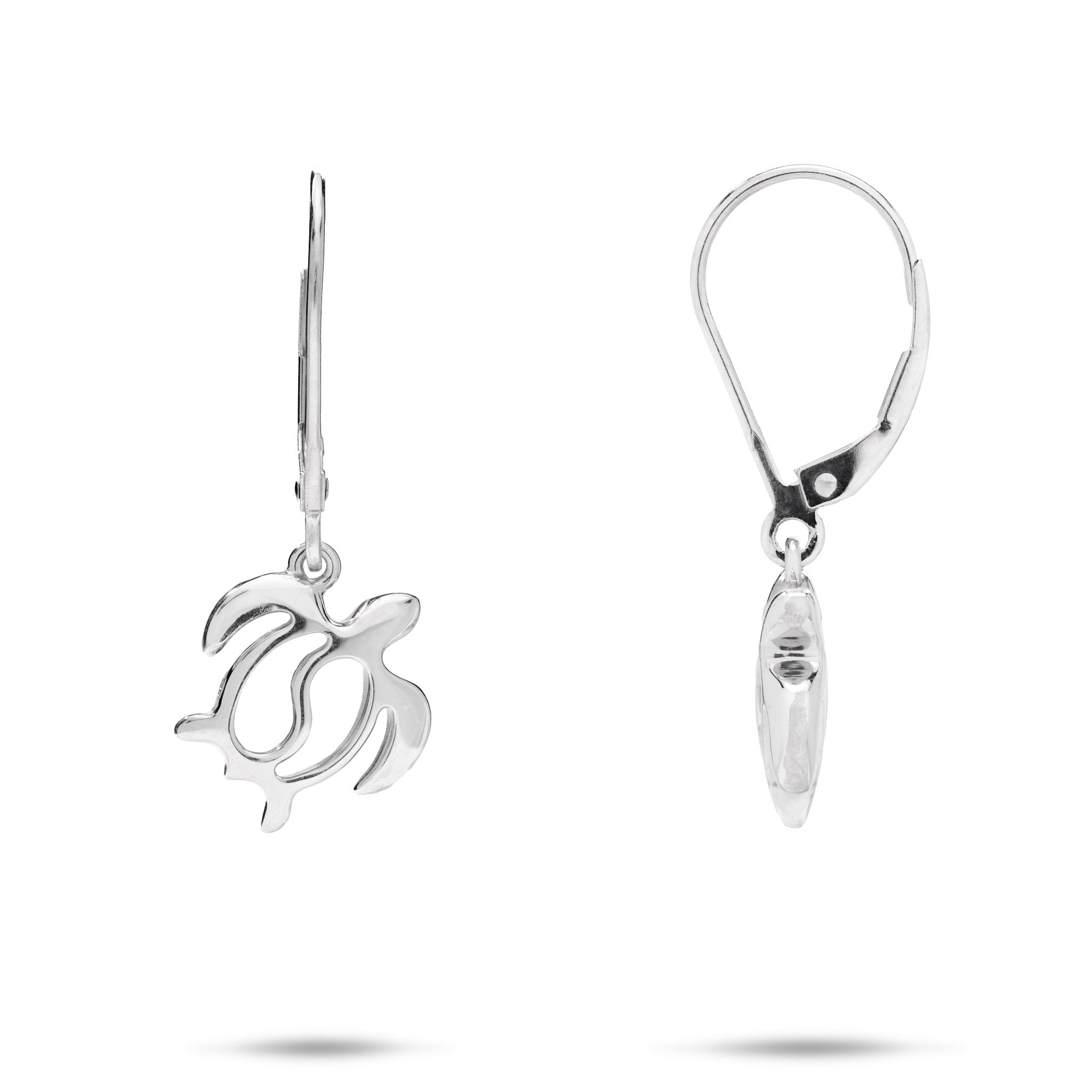 Honu Yin Yang Earrings in Sterling Silver - 13mm