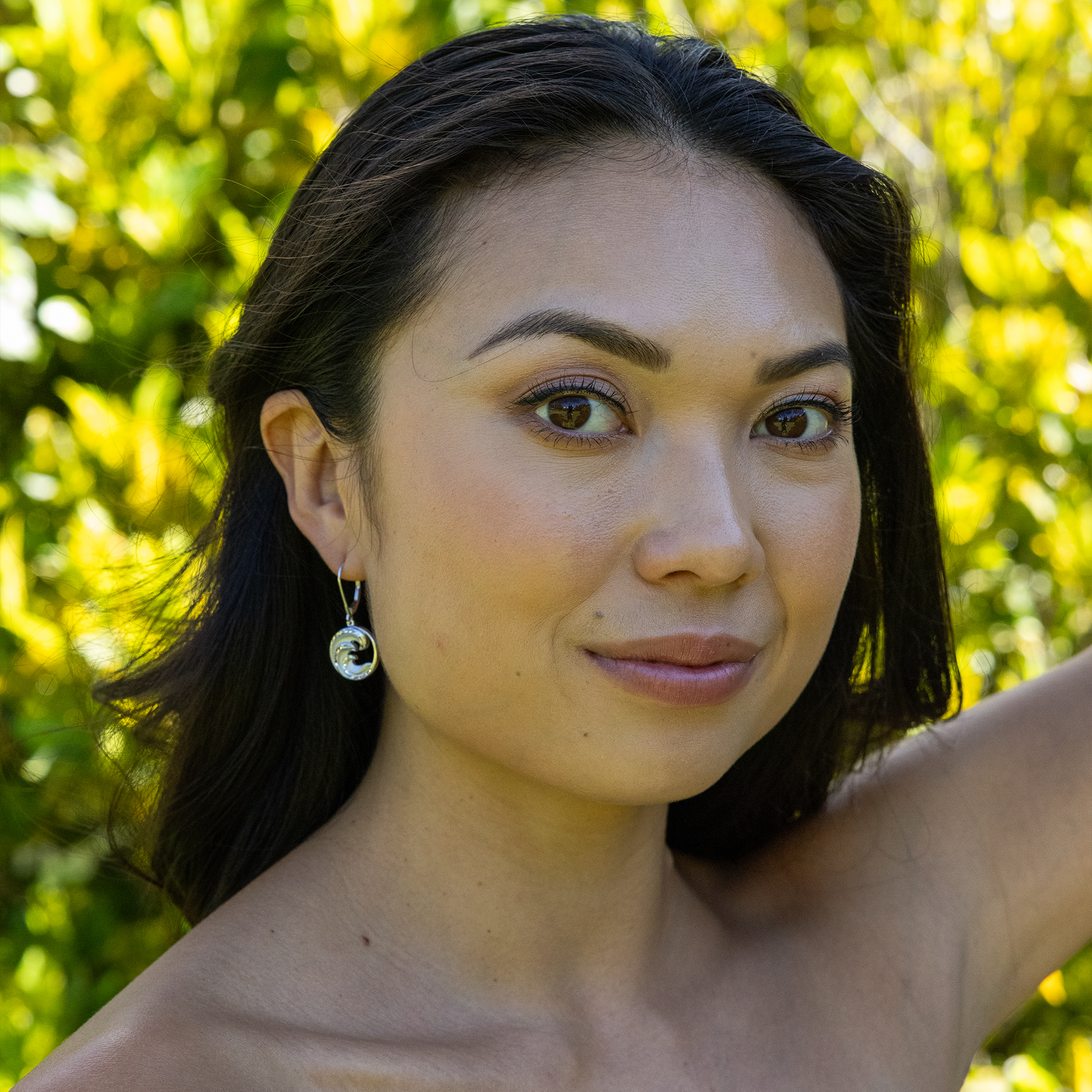 Nalu Earrings in Sterling Silver - 35mm