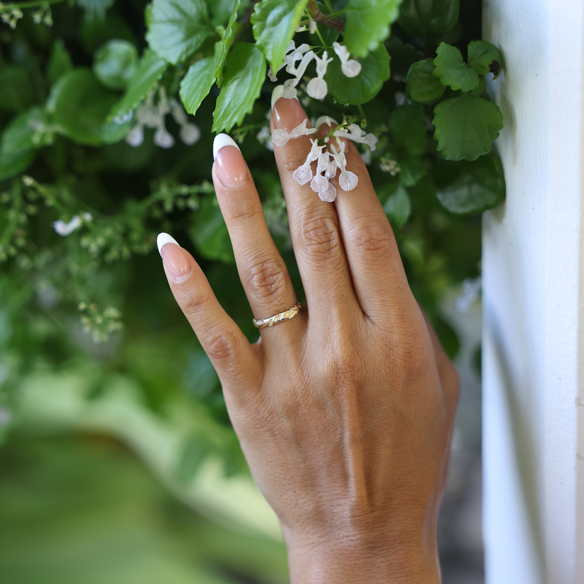 Hawaiian Heirloom Old English Scroll Ring in Gold - 3mm
