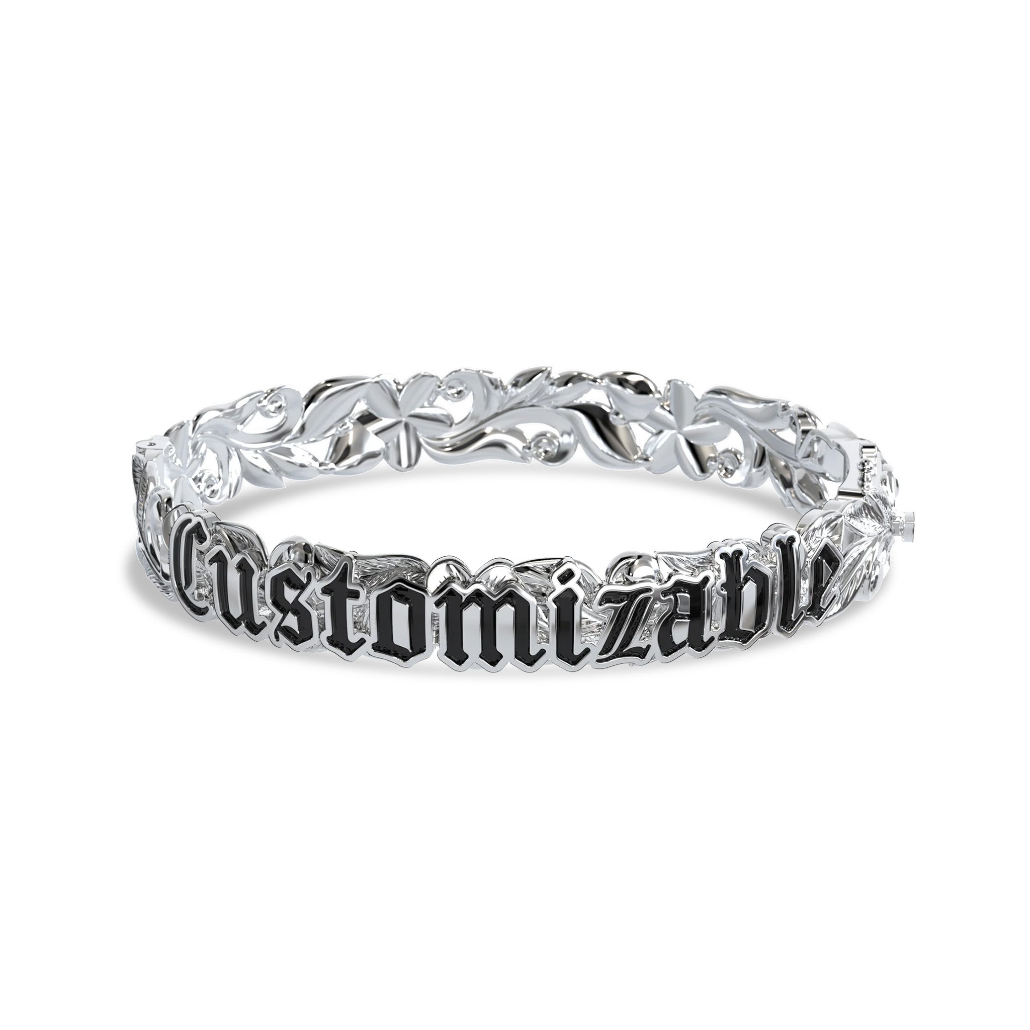 カスタマイズ可能なハワイアンヒンジブレスレット