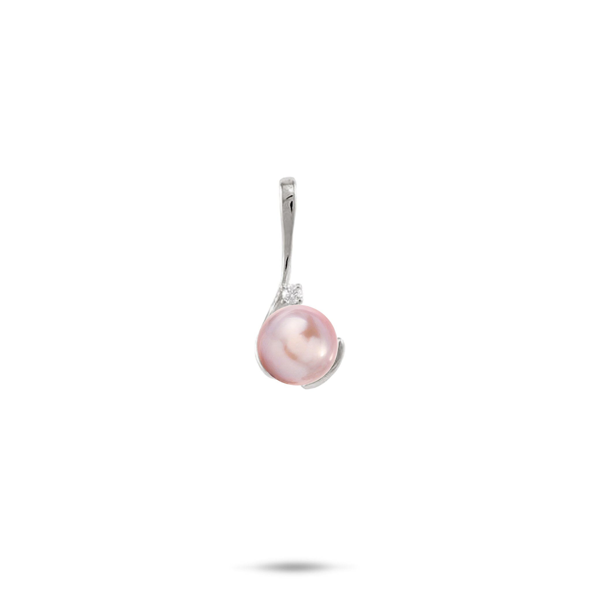 Pick A Pearl Caressing Hands Pendant in White Gold