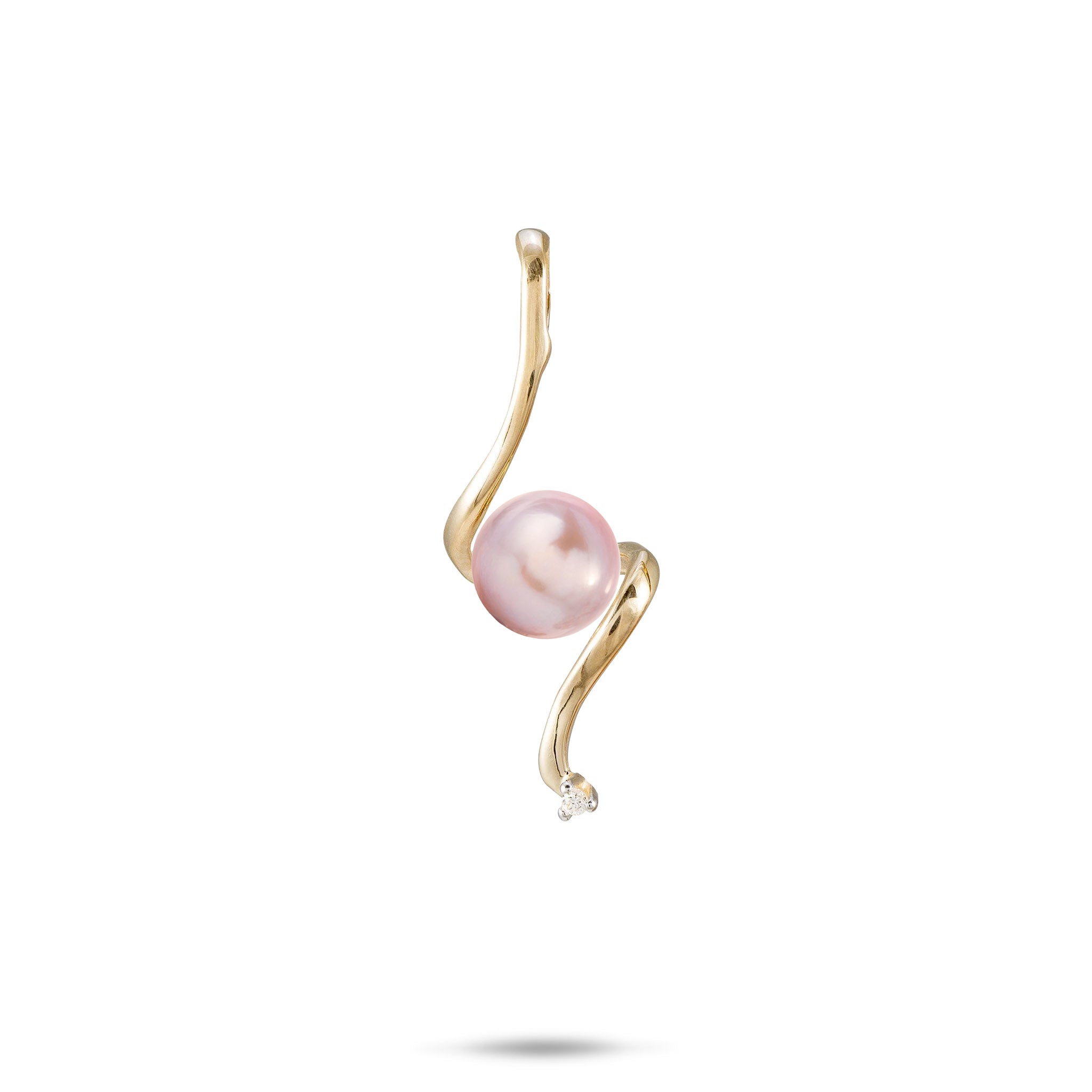 Pick A Pearl Waterfall Pendant in Gold with Diamond
