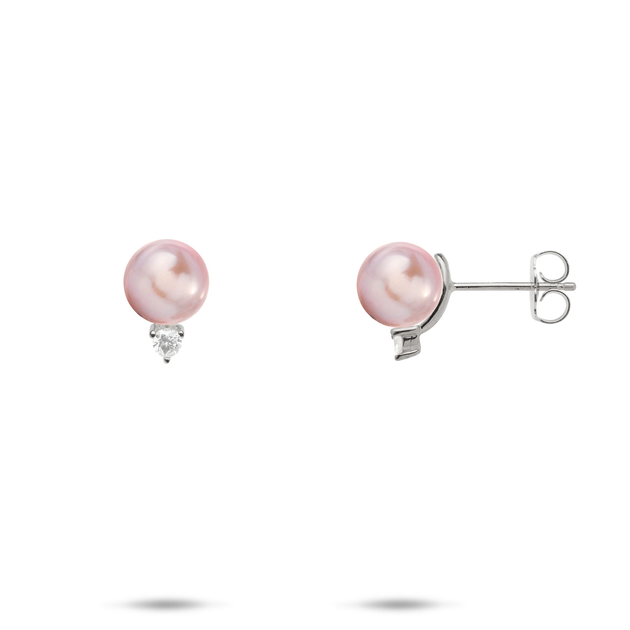 Pick A Pearl Diamond Earrings in White Gold