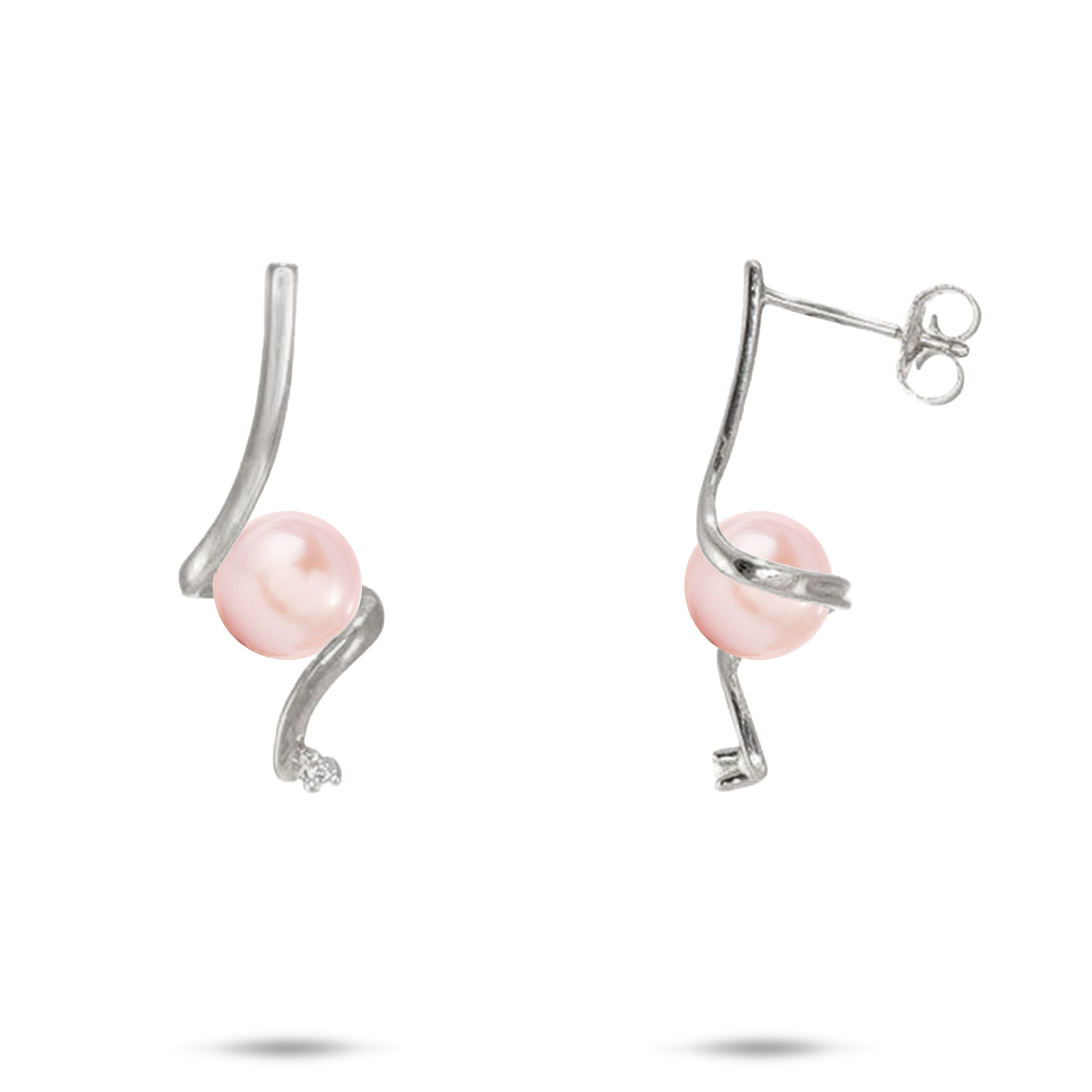 Pick A Pearl Waterfall Earrings in White Gold
