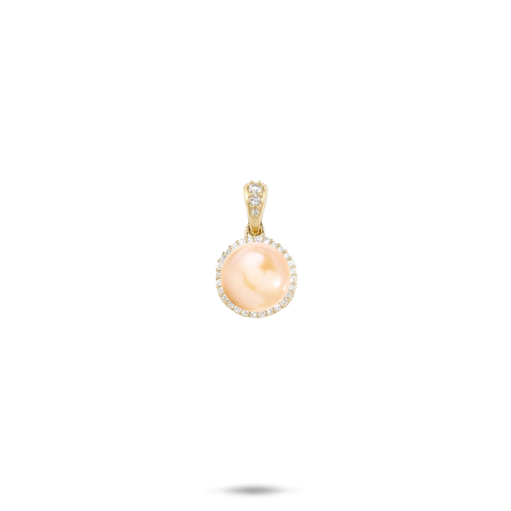 Pick A Pearl Halo Pendant in Gold with Diamonds