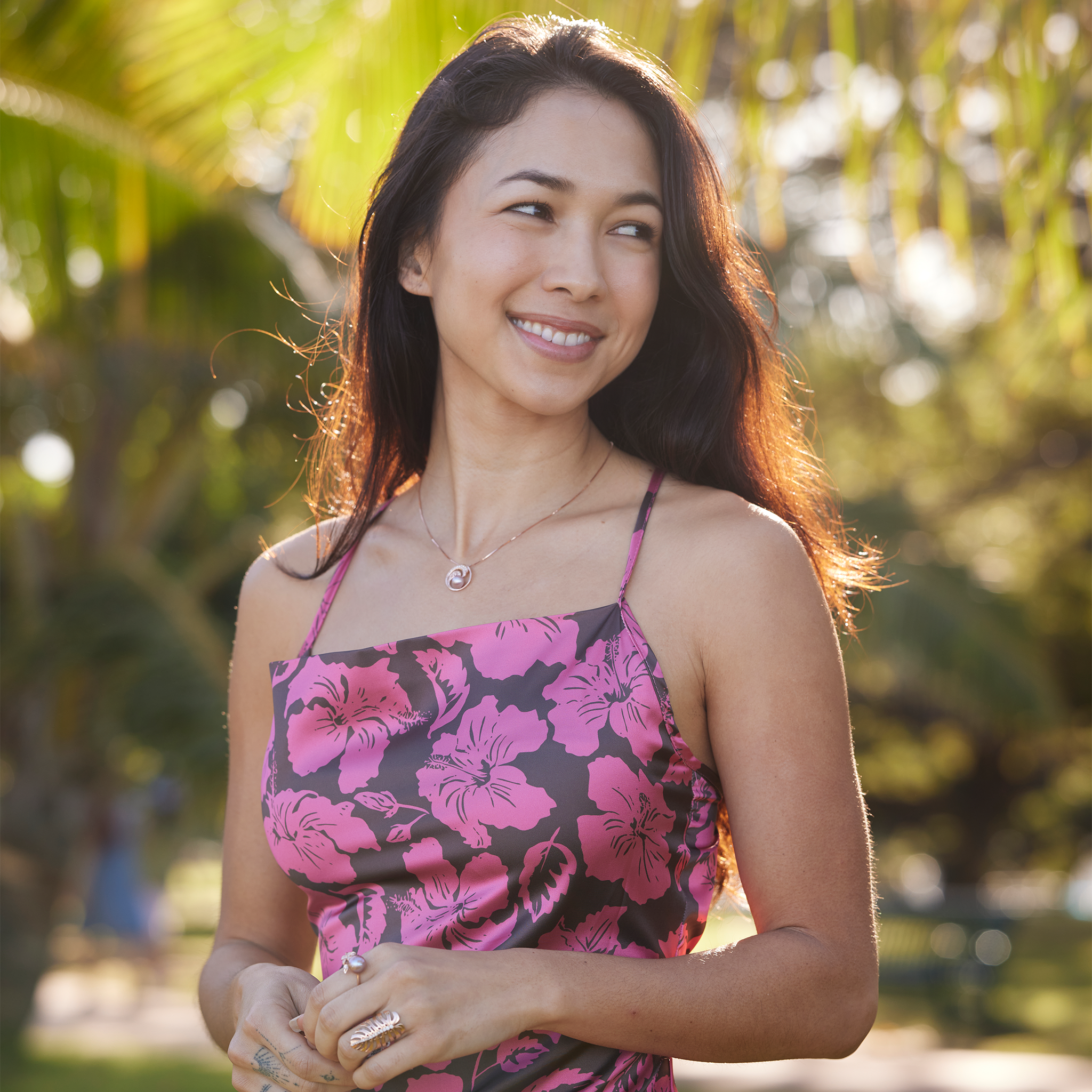 Pick A Pearl Nalu Pendant in Rose Gold with Diamonds - 18mm