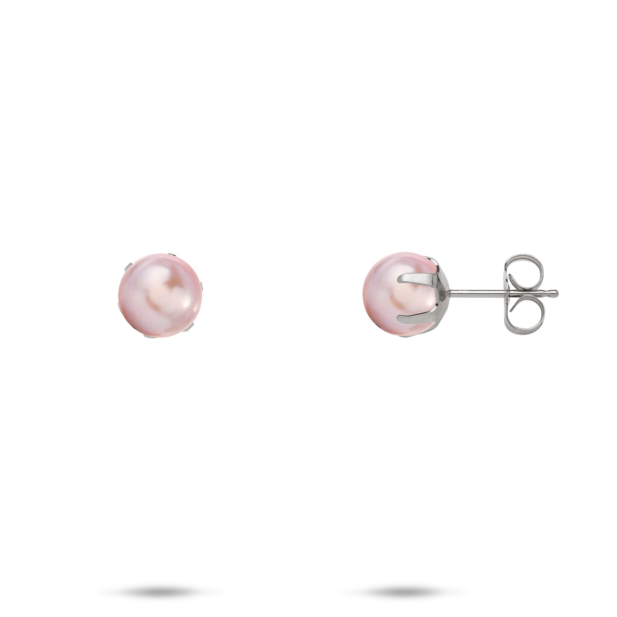 Pick A Pearl Stud Earrings in White Gold