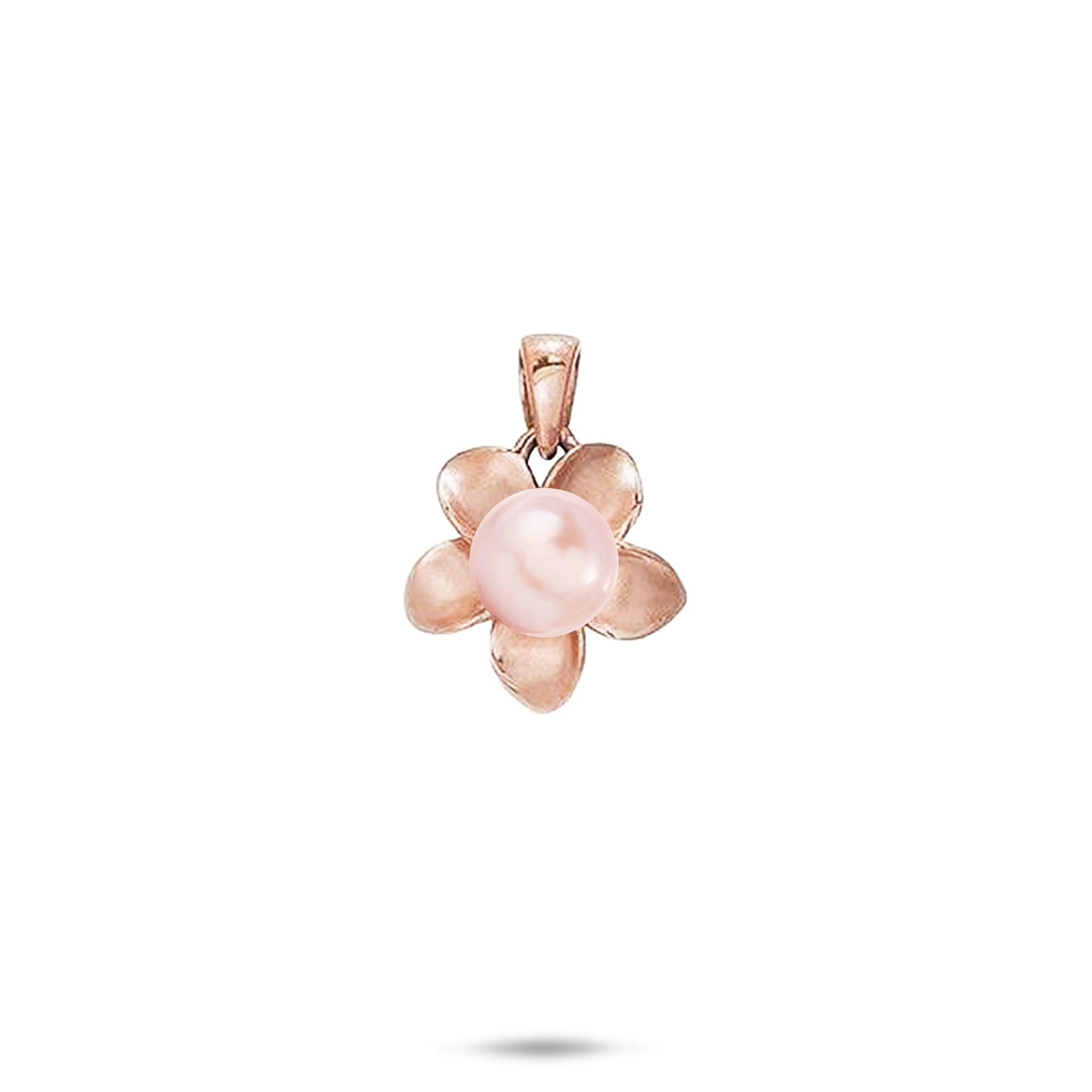 Pick A Pearl Plumeria Pendant in Rose Gold - 13mm