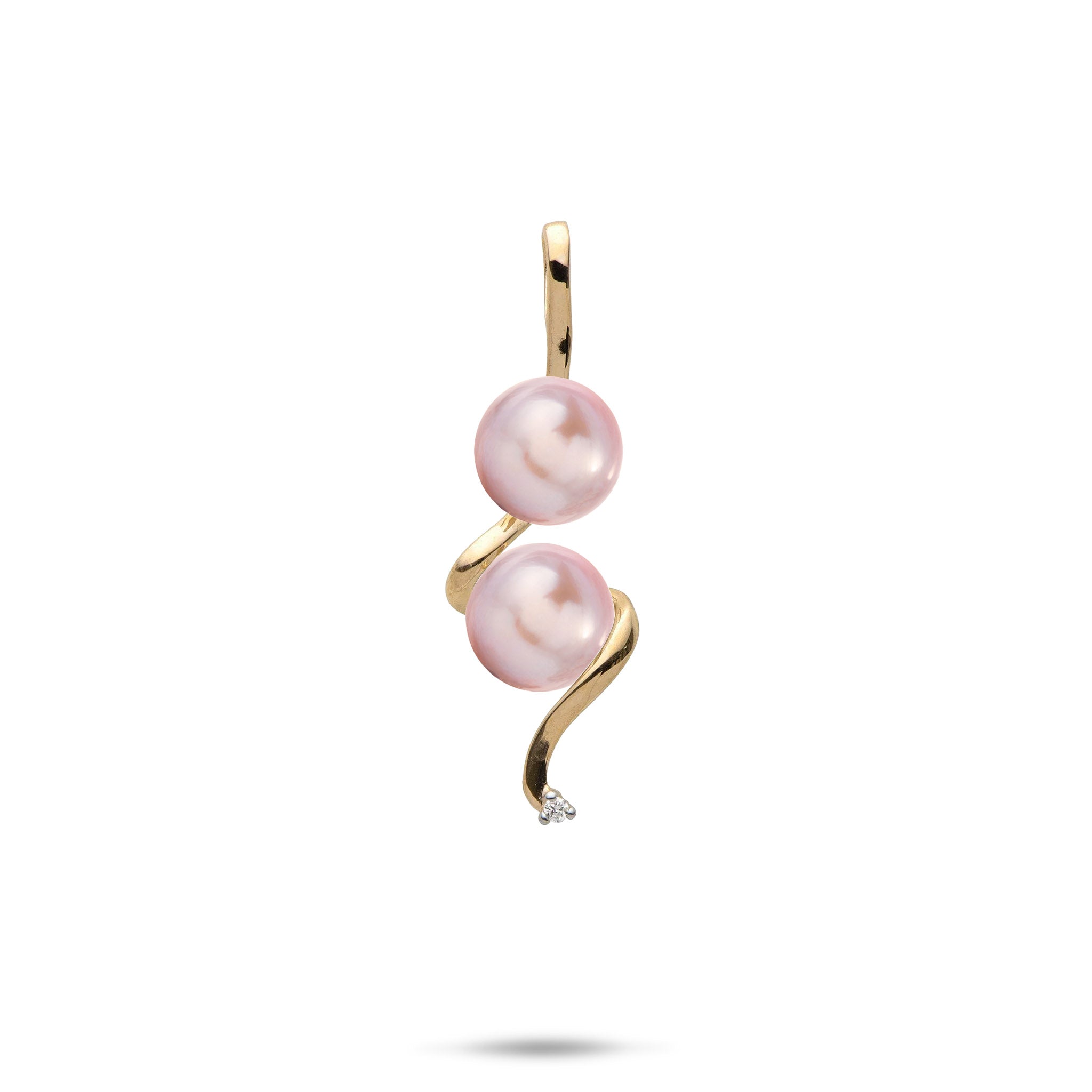 Pick A Pearl Waterfall Pendant in Gold with Diamond
