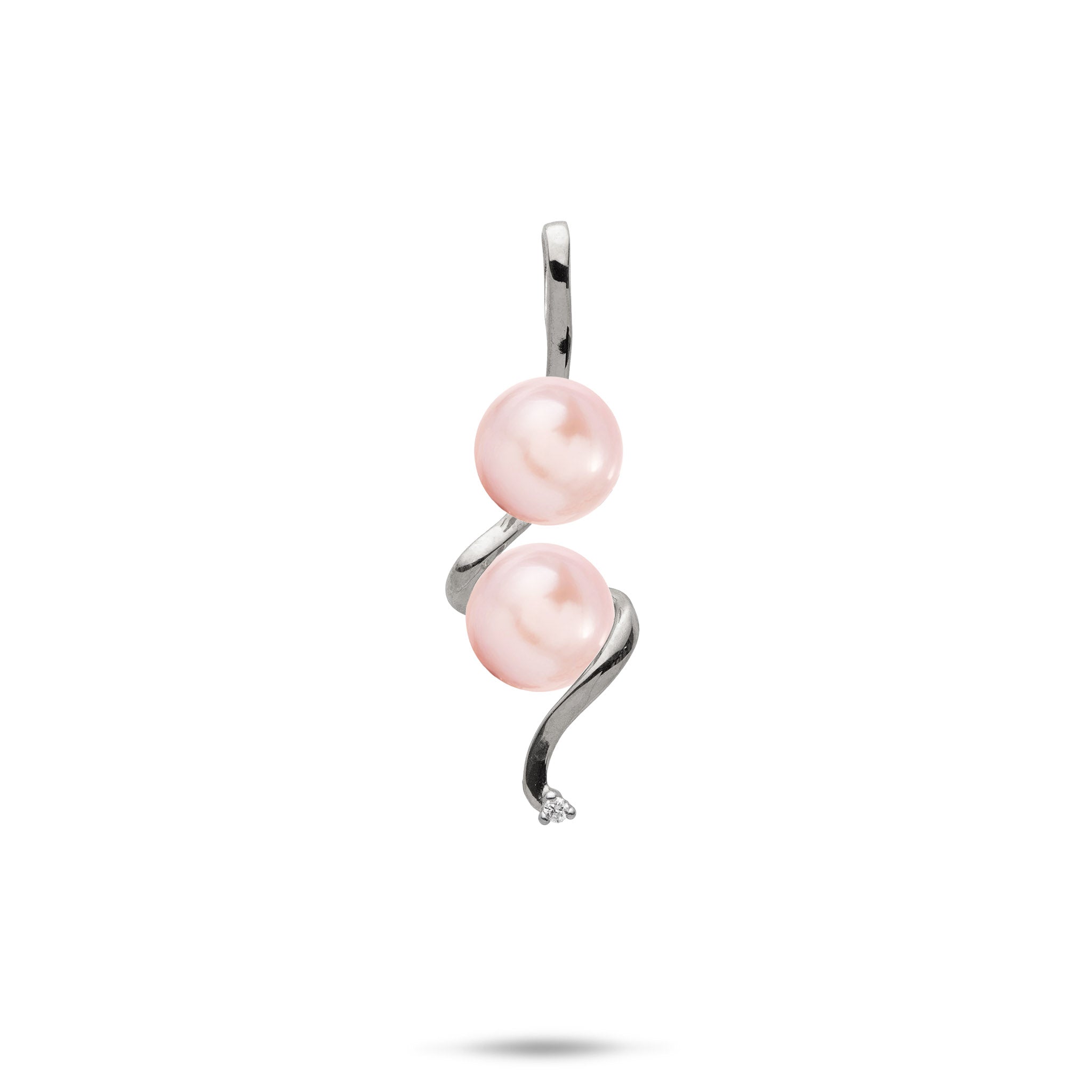 Pick A Pearl Waterfall Pendant in White Gold with Diamond