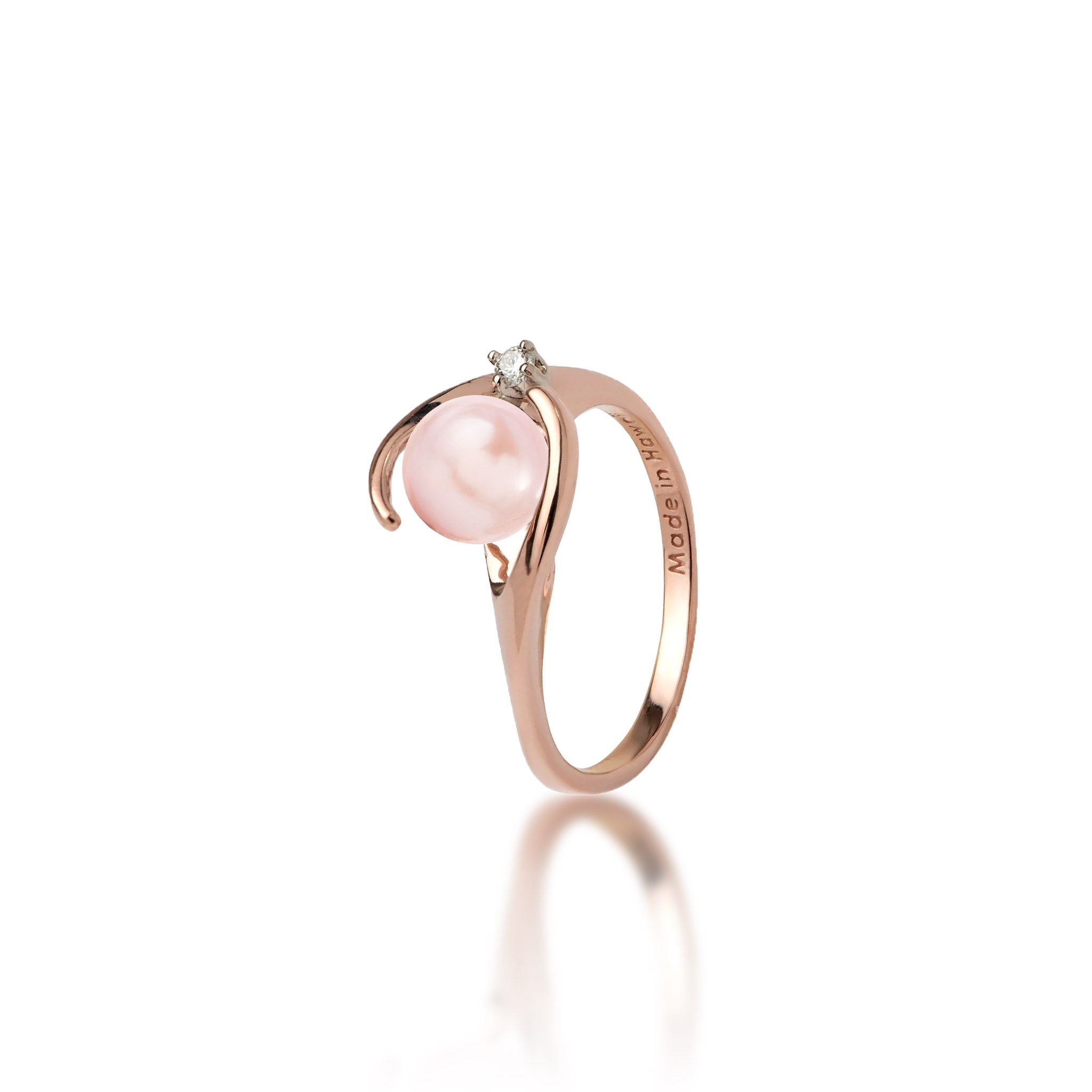 Pick A Pearl Ring in Rose Gold with Diamond