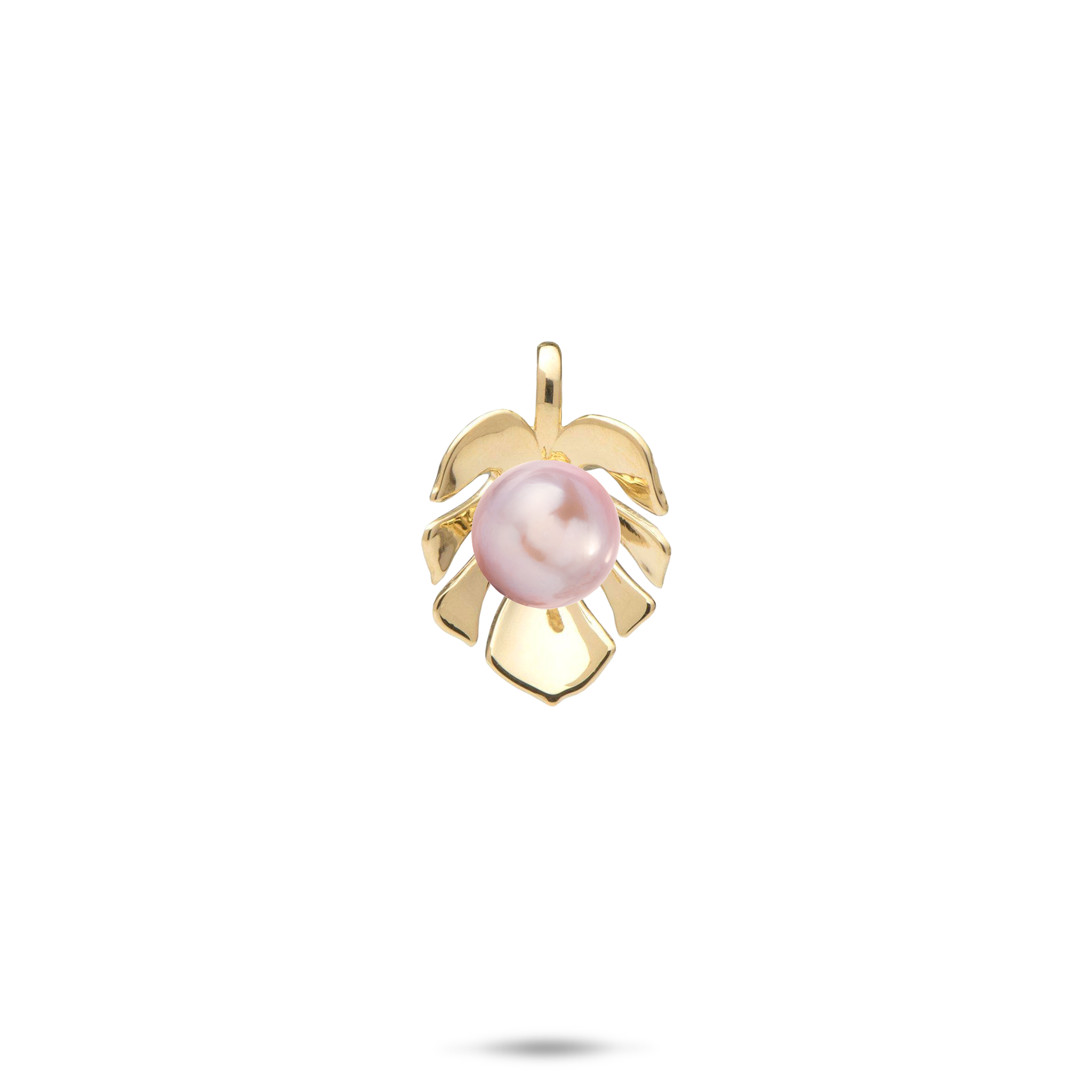Pick A Pearl Monstera Pendant in Gold