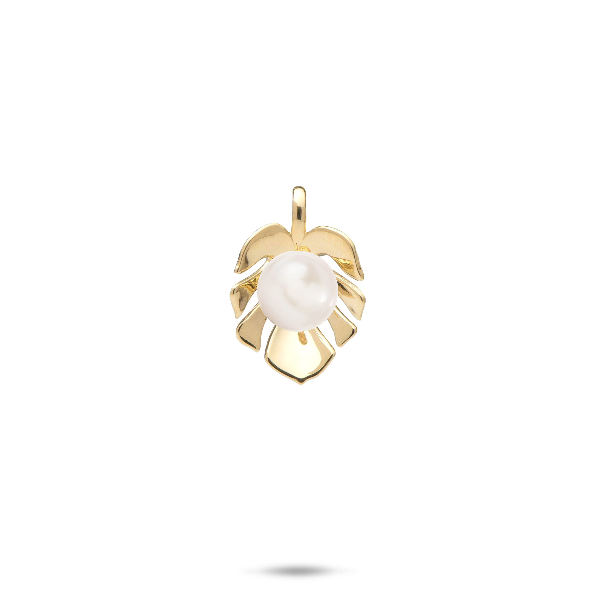 Pick A Pearl Monstera Pendant in Gold