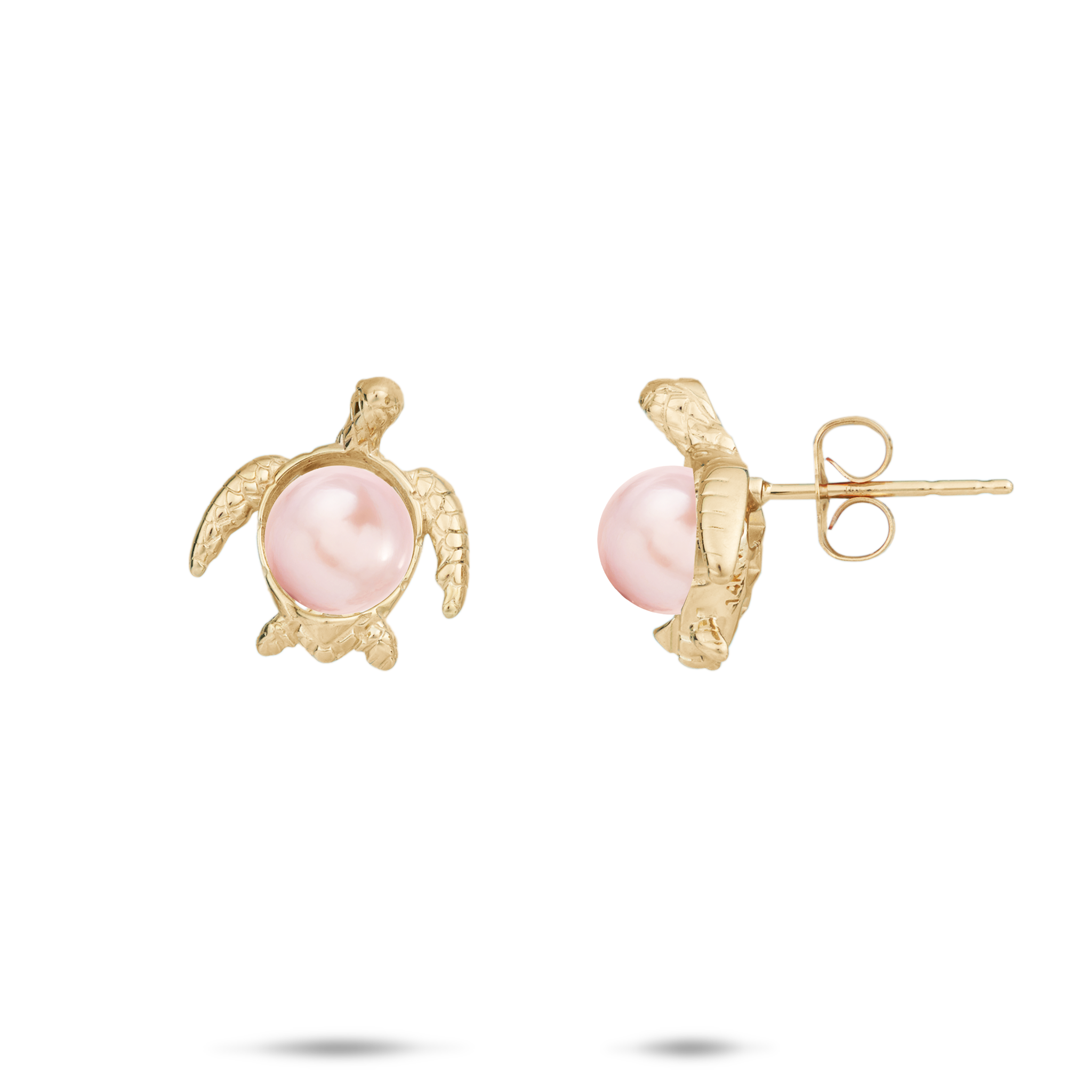 Pick A Pearl Honu Earrings in Gold - 14mm