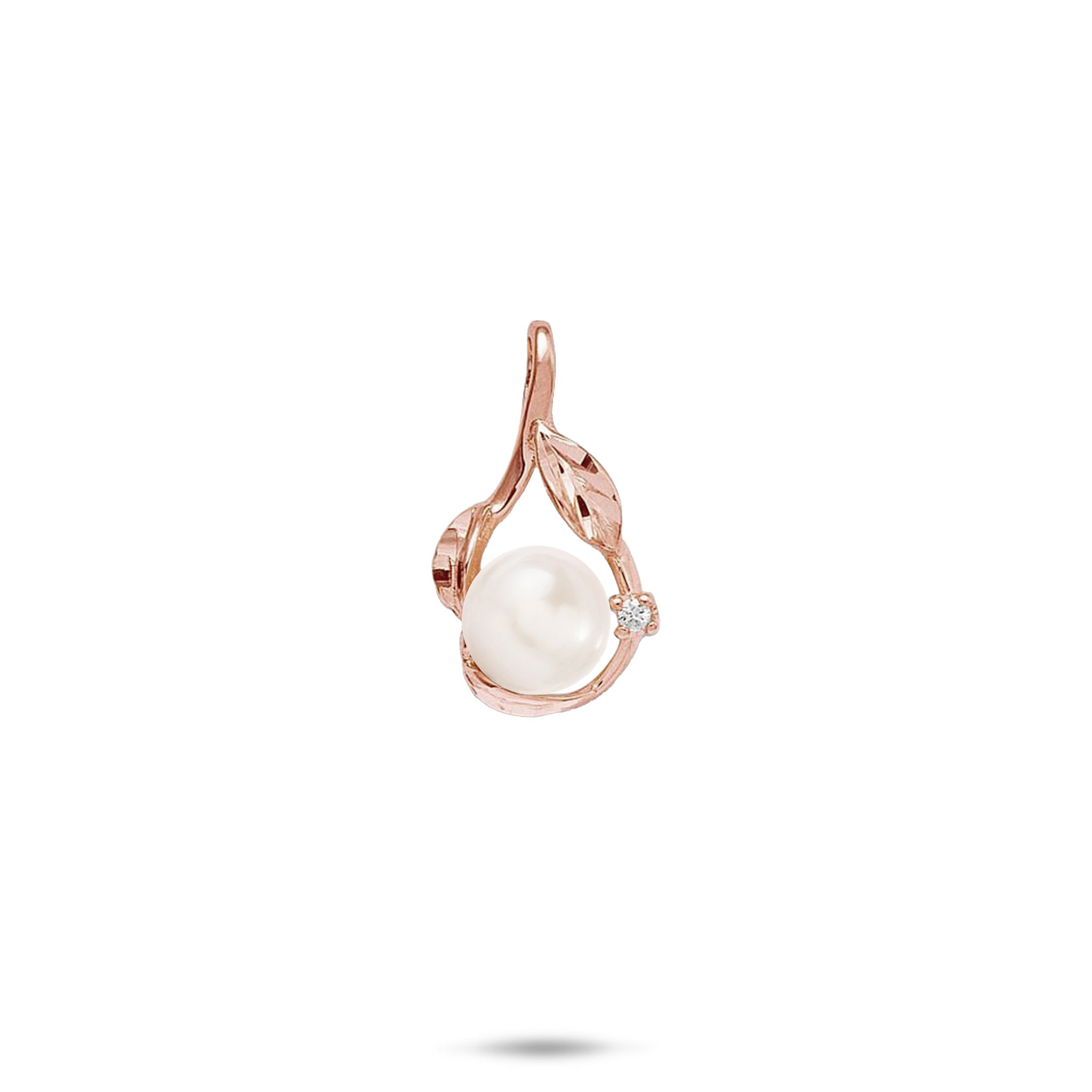 Pick A Pearl Maile Pendant in Rose Gold with Diamonds
