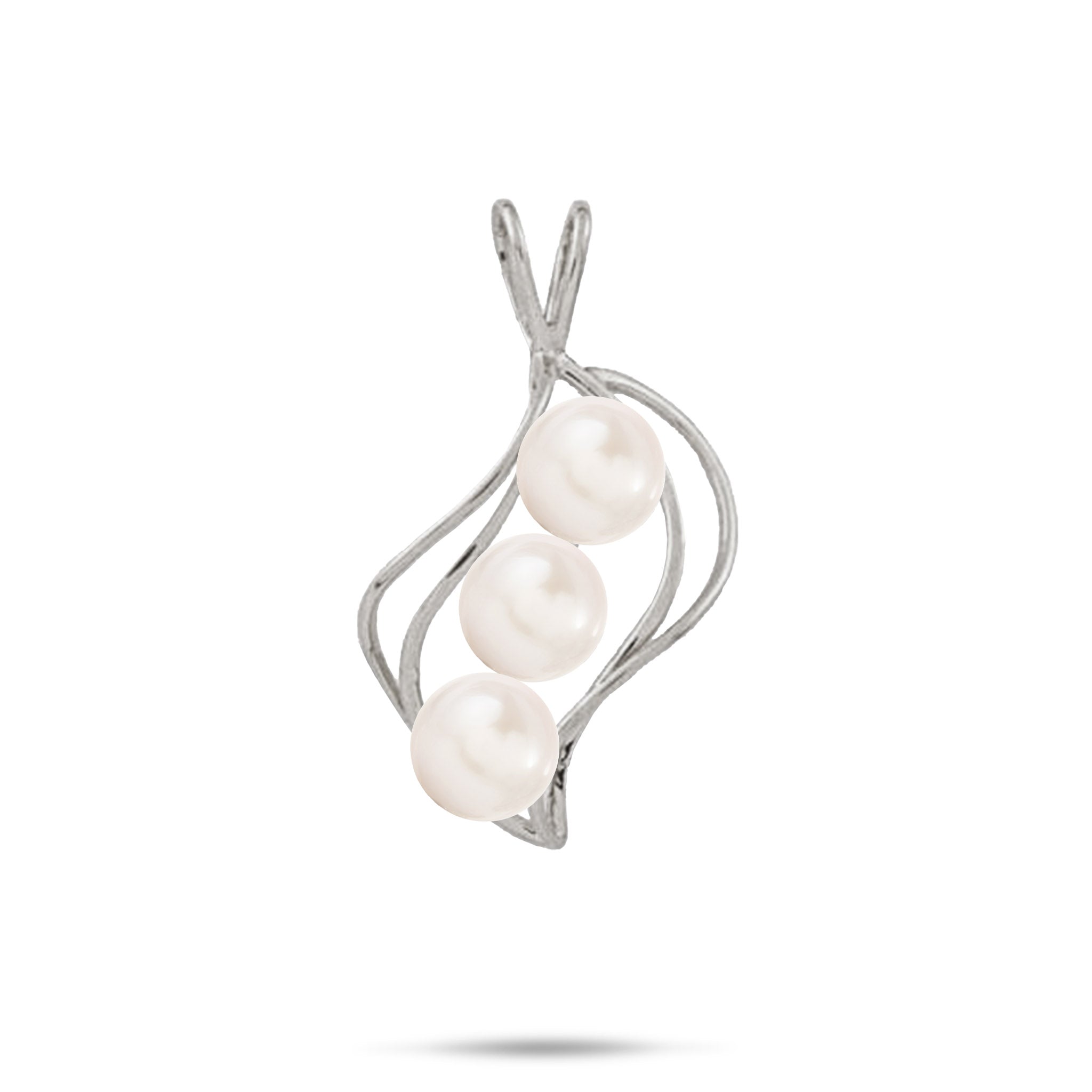 Pick A Pearl Waterfall Pendant in White Gold