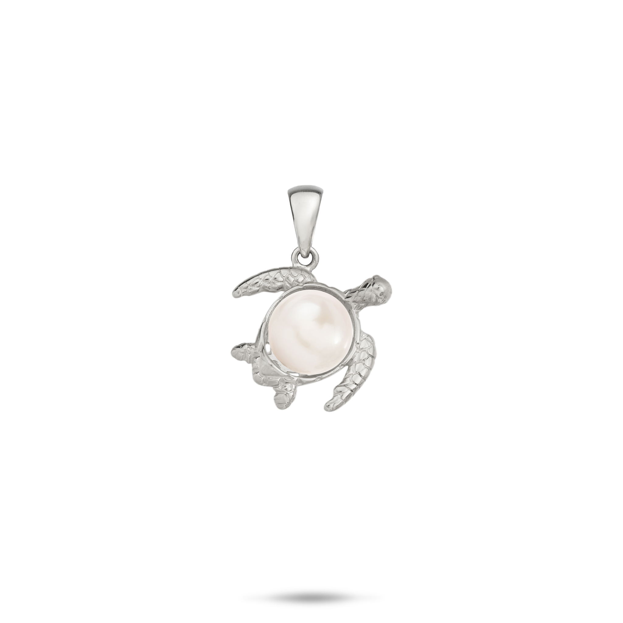 Pick A Pearl Honu Pendant in White Gold - 14mm
