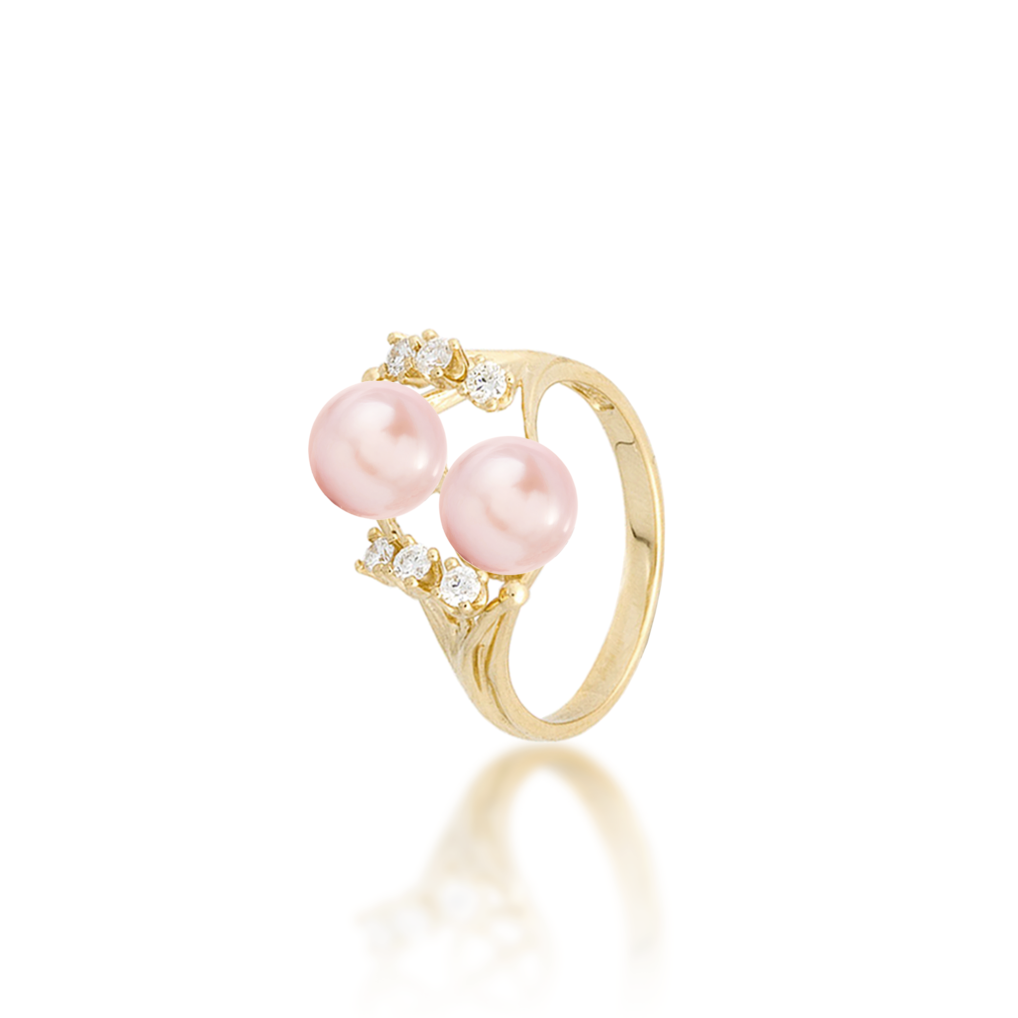 Pick A Pearl 8 Island Ring in Gold with Diamonds