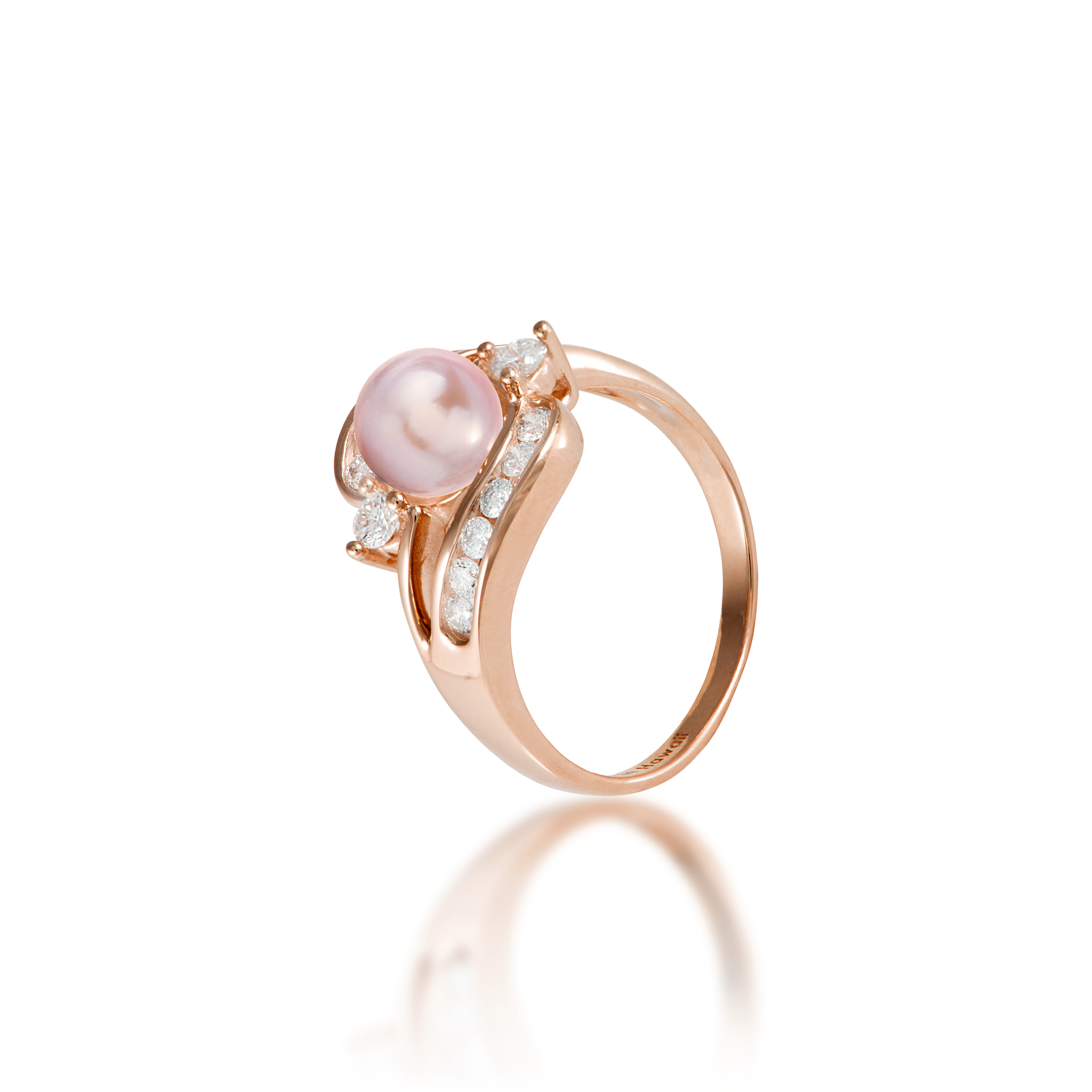 Pick A Pearl Ring in Rose Gold with Diamonds